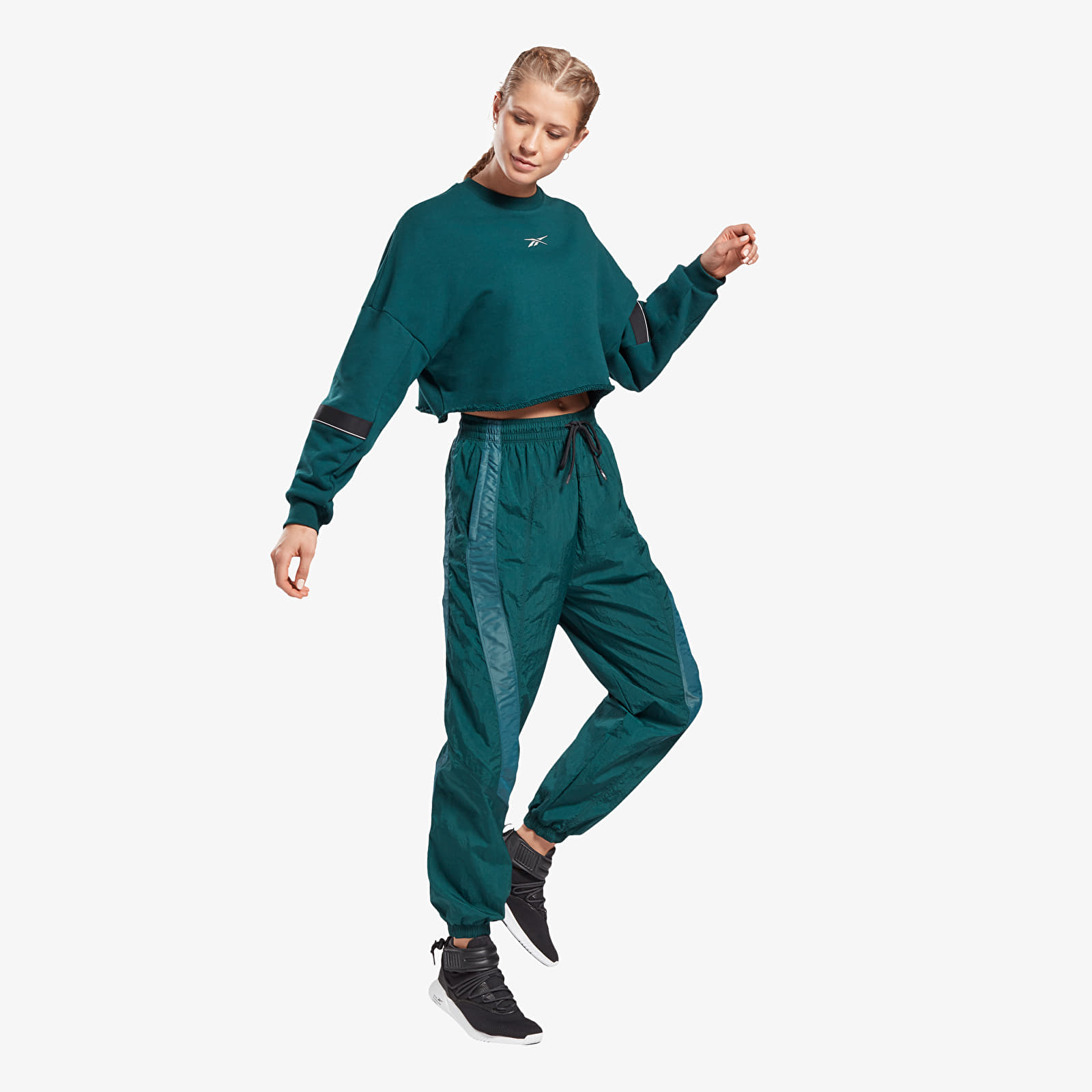 Pants and jeans Reebok Shiny Woven Pants Forest Green Footshop