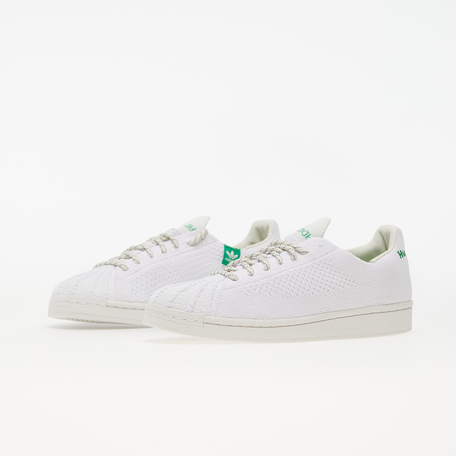 Men s shoes adidas x Pharrell Williams Superstar Primeknit Core White Core White Vivid Green Footshop