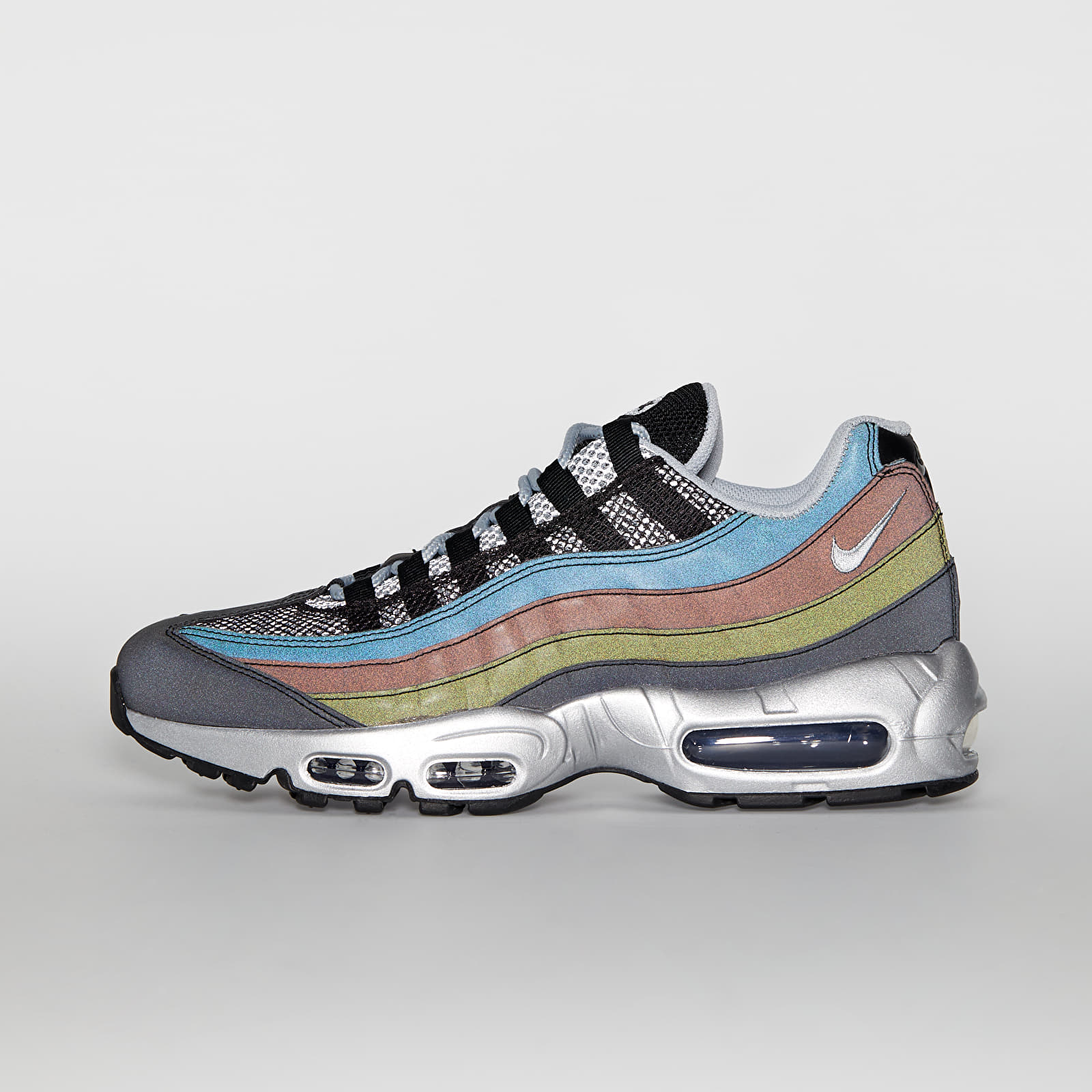 Herren Sneaker und Schuhe Nike Air Max 95 Premium Black Metallic Silver Game Royal Footshop