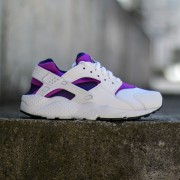 Chaussures et baskets femme Nike Huarache Run GS White White Hyper Violet Court Purple Footshop