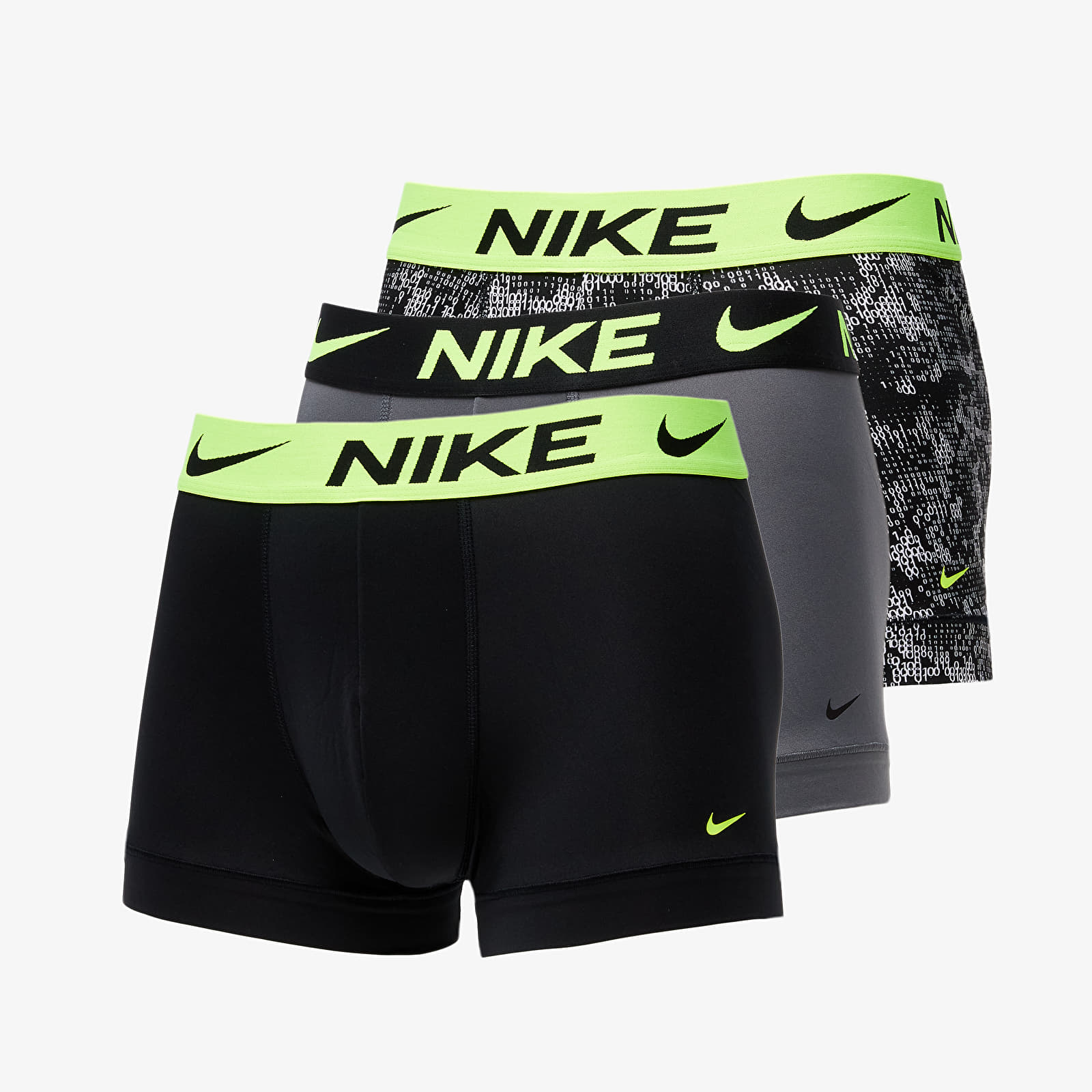Intimo Nike 3 Pack Trunks Logo Print/ Dk Smoke Grey/ Rift Blue