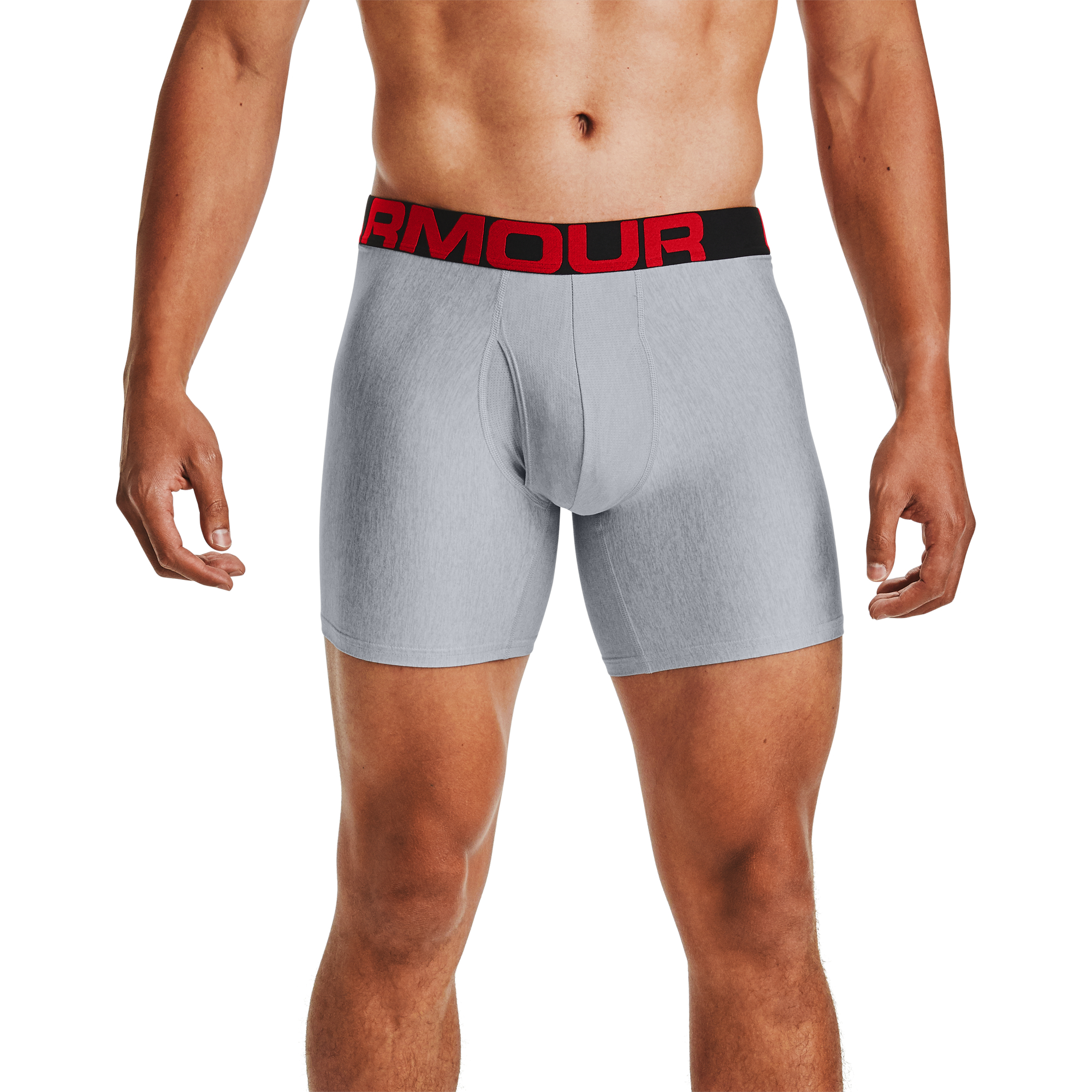 Boxerky Under Armour Tech 6In 2 Pack Gray/ Jet Gray Light Heather