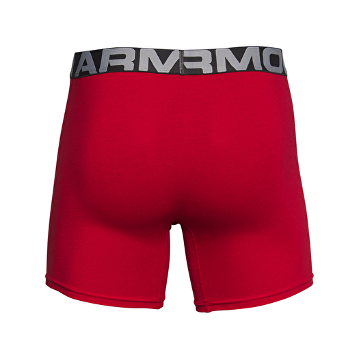 Boxer shorts Under Armour Charged Cotton 6In 3 Pack Red/ Academy