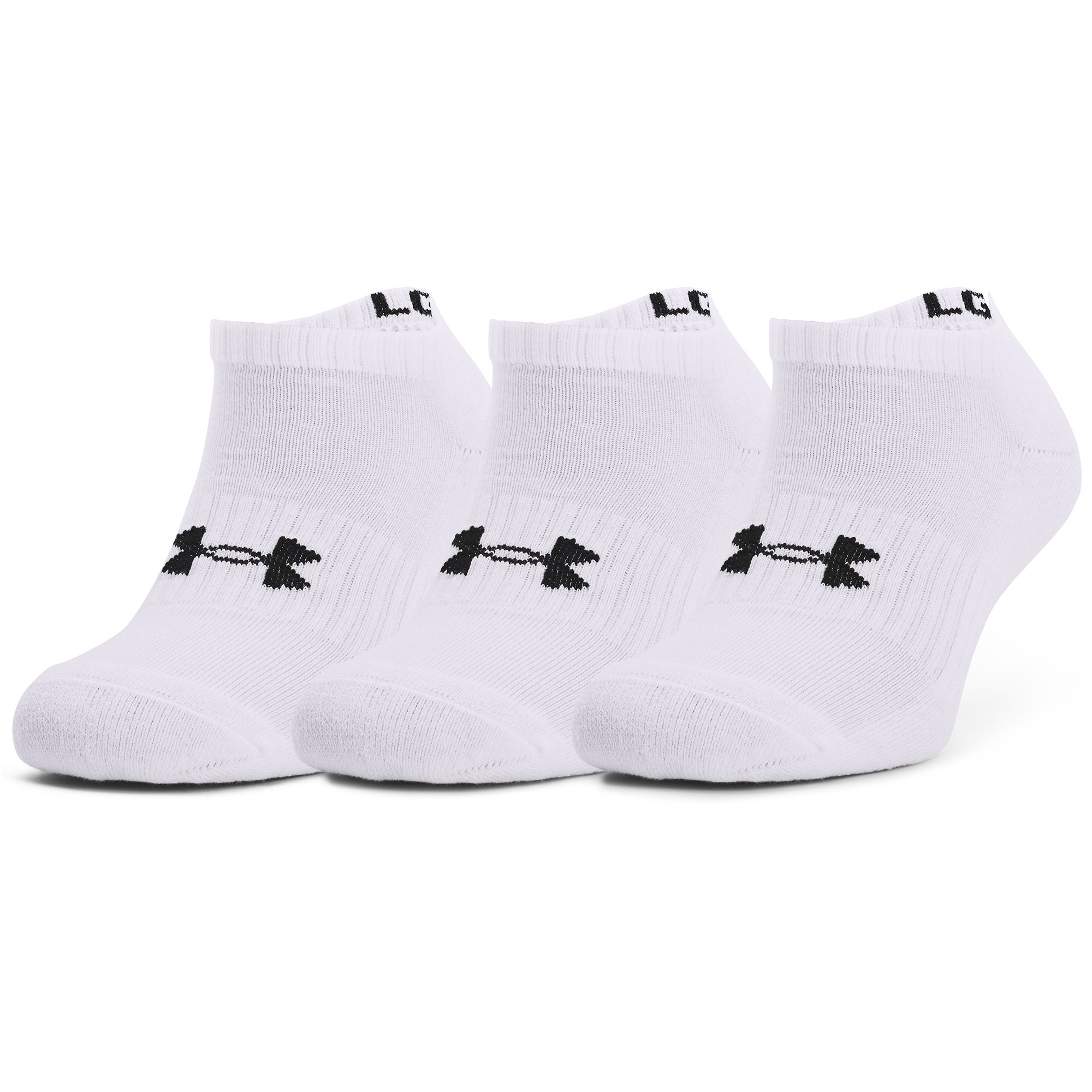Socks Under Armour Core No Show 3-Pack White/ Black