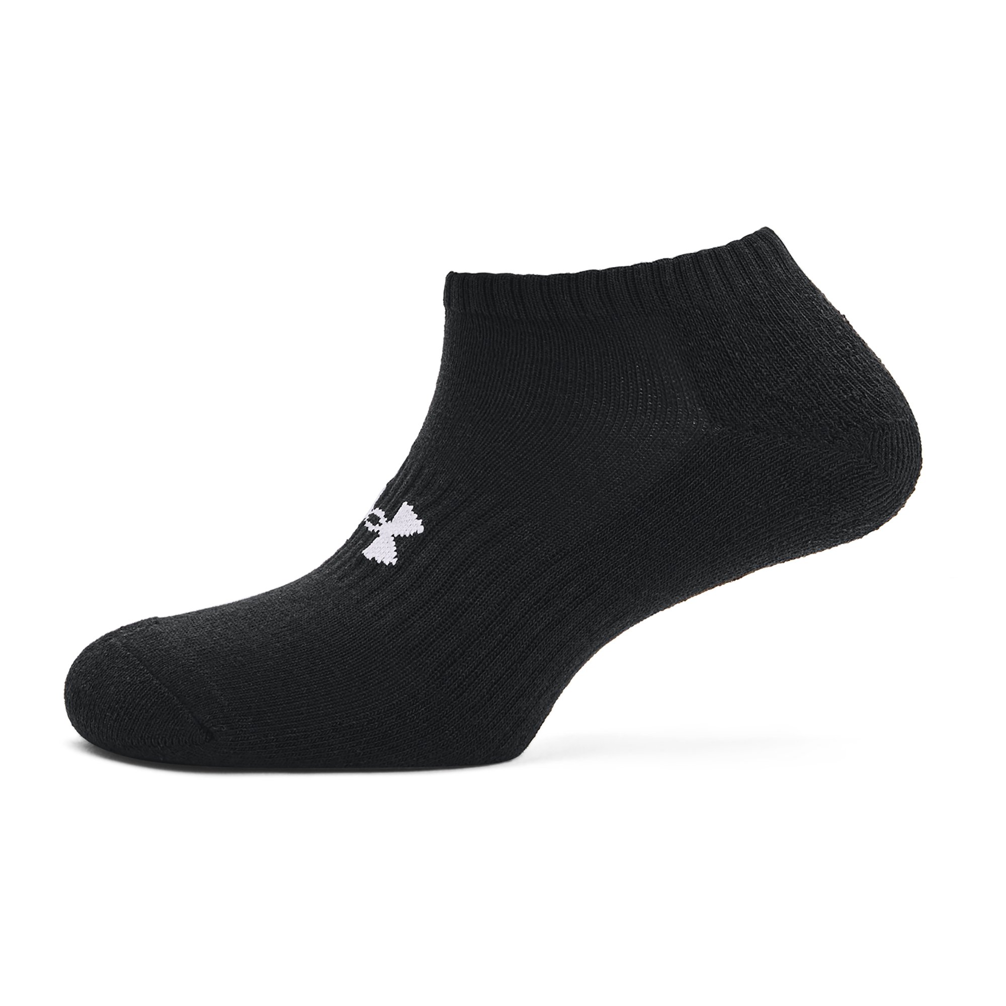 Ponožky Under Armour Core No Show 3-Pack Socks Black/ White