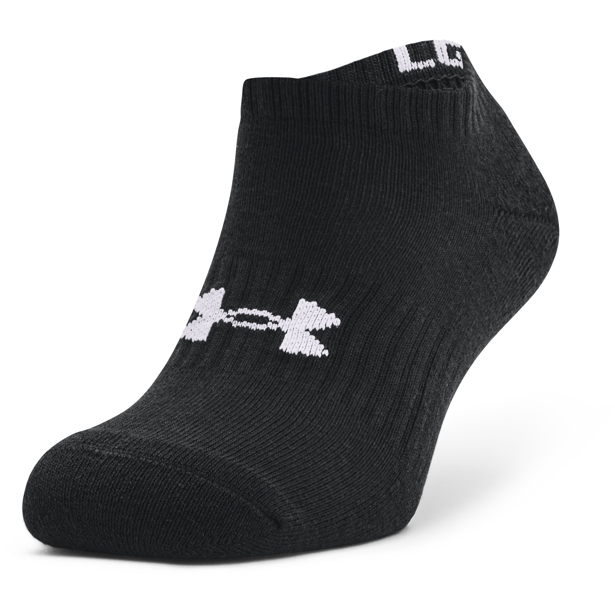 Ponožky Under Armour Core No Show 3-Pack Socks Black/ White