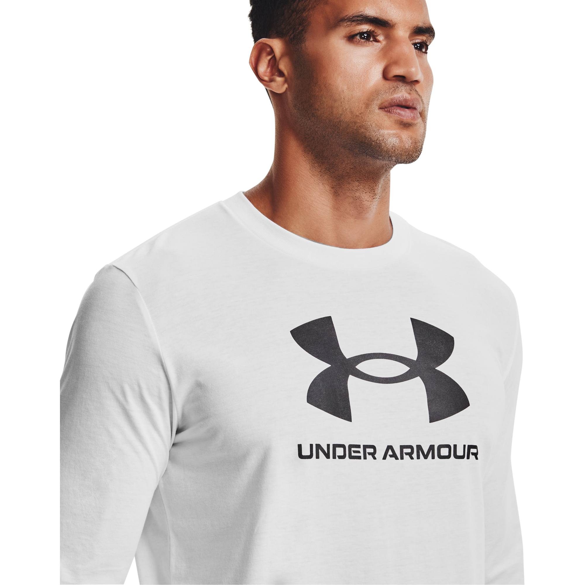 Tricouri  Under Armour Sportstyle Logo Long Sleeve White/ Black