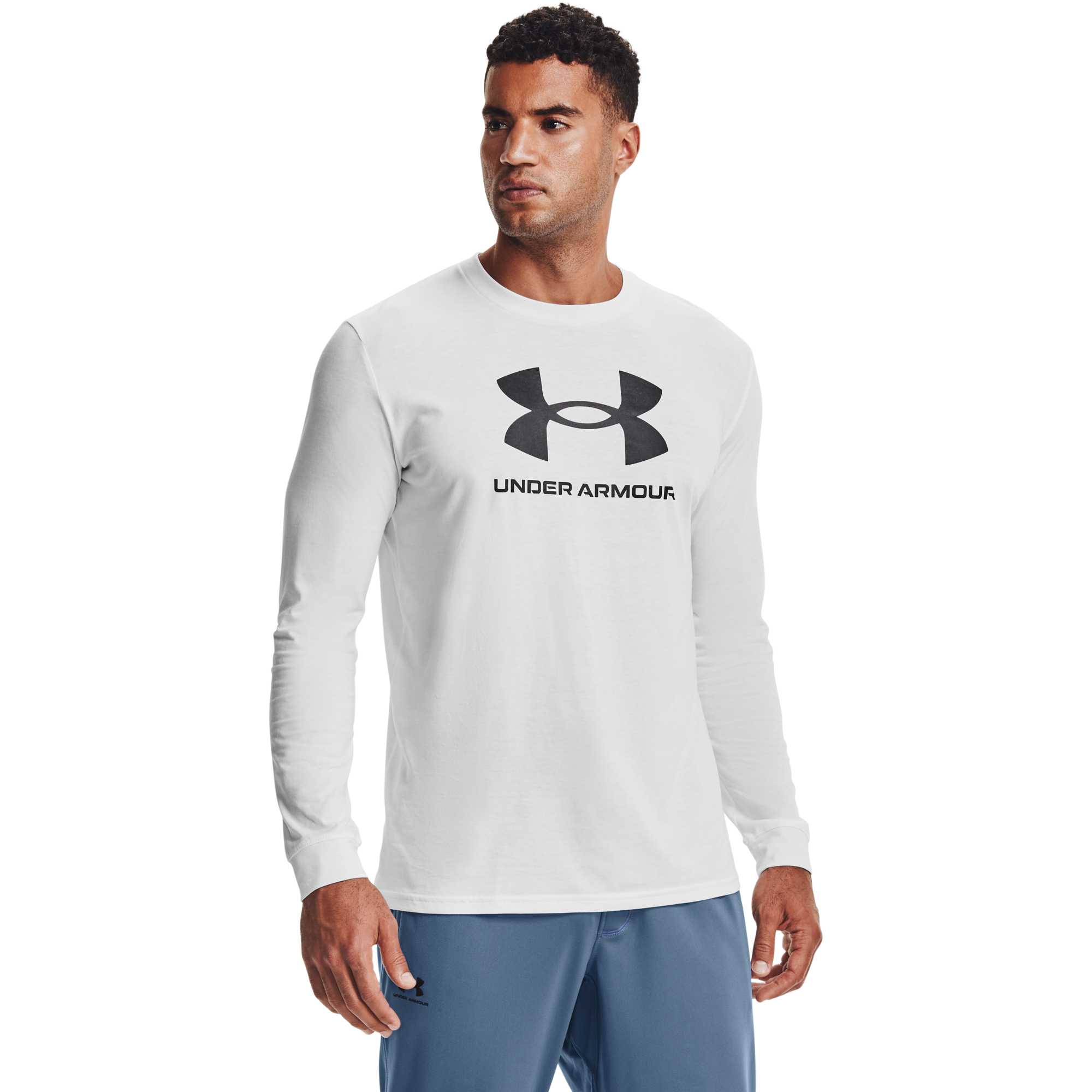 Tricouri  Under Armour Sportstyle Logo Long Sleeve White/ Black