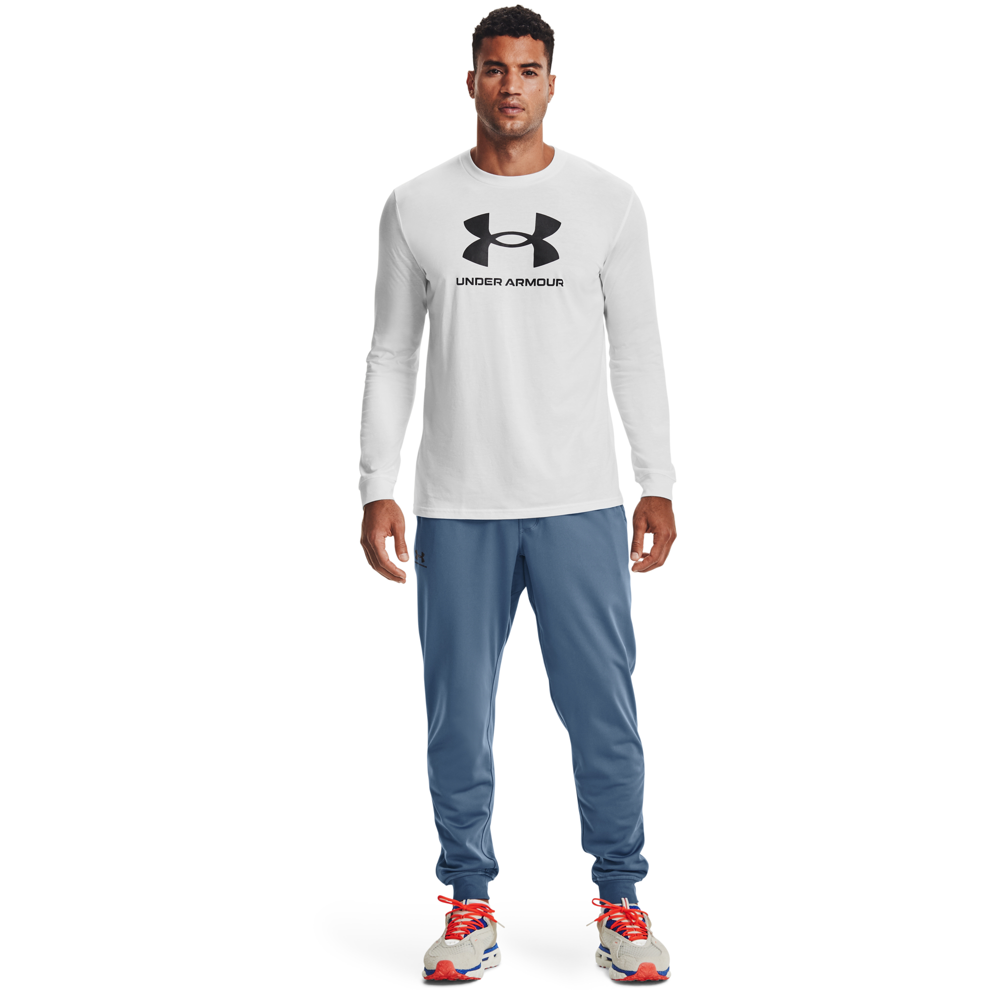 Tricouri  Under Armour Sportstyle Logo Long Sleeve White/ Black
