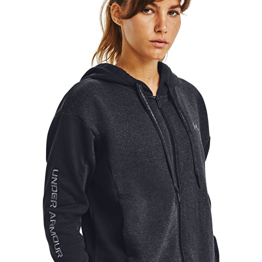 Hoodies and sweatshirts Under Armour W Rival Fleece EMB Full Zip Hoodie Black Metallic Pewter Footshop
