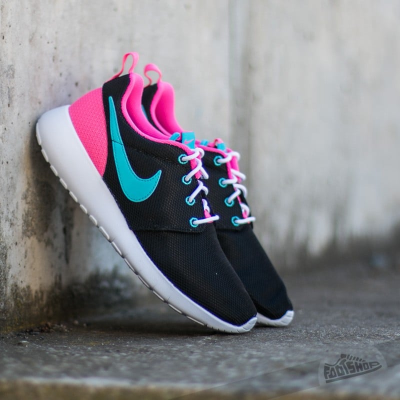 Women s shoes Nike Roshe One GS Black Gamma Blue Pink Blast White Footshop