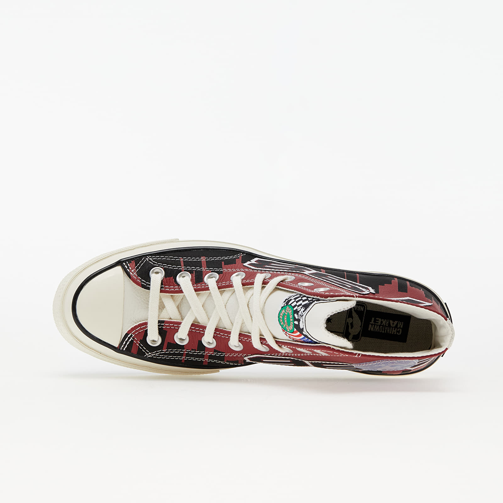 Încălțăminte și sneakerși pentru bărbați Converse x Chinatown Market x NBA Chuck 70 Garnet/ Black/ Egret