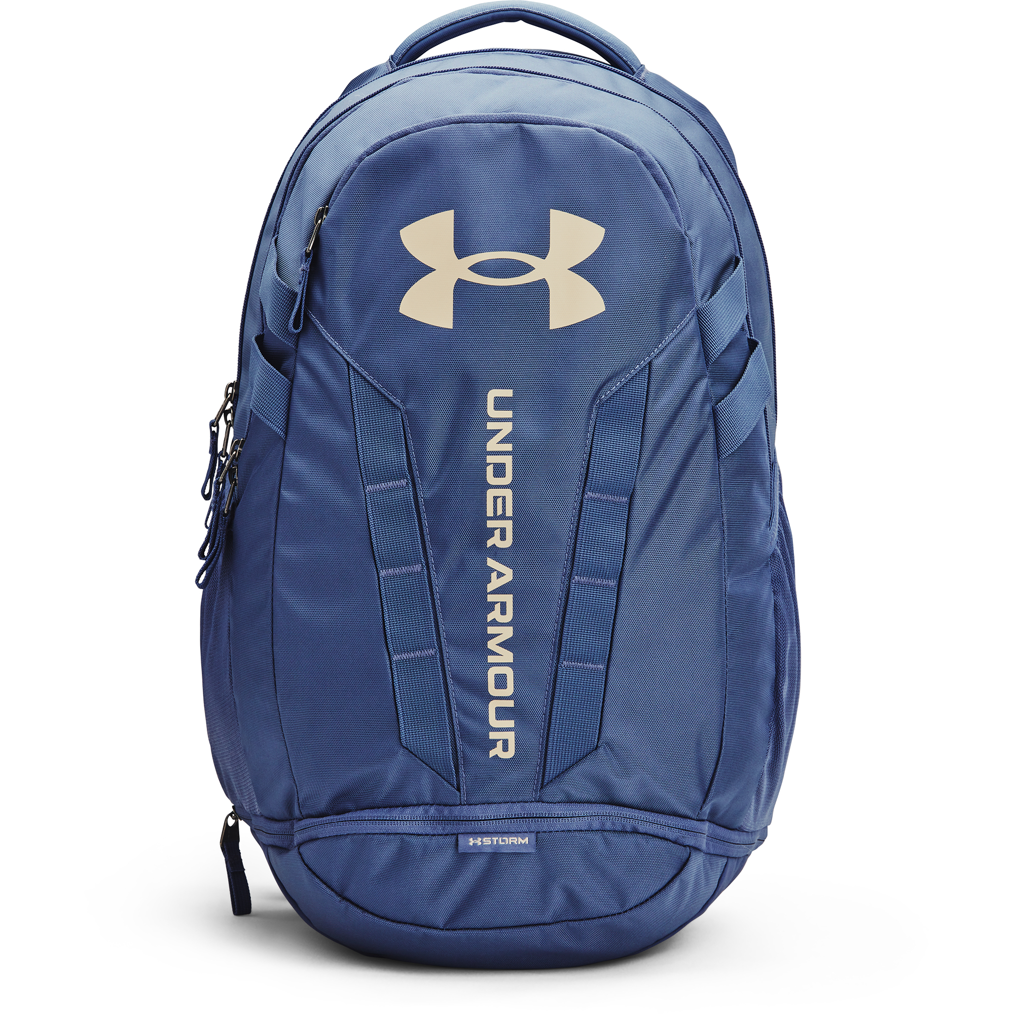 Rucksacke Under Armour Hustle 5.0 Backpack Blue Mineral Blue Metallic Faded Gold Footshop