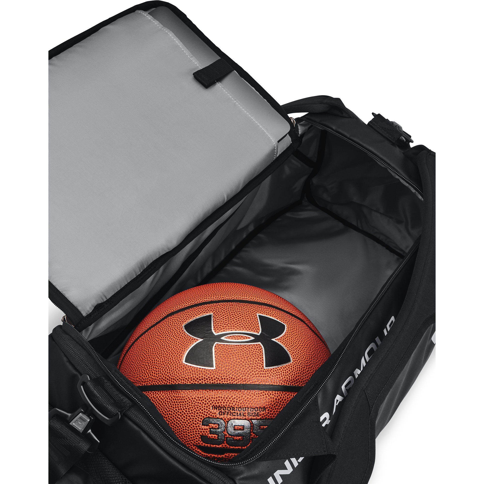 Umhängetaschen Under Armour Contain Duo SM Duffle Black/ Metallic Silver