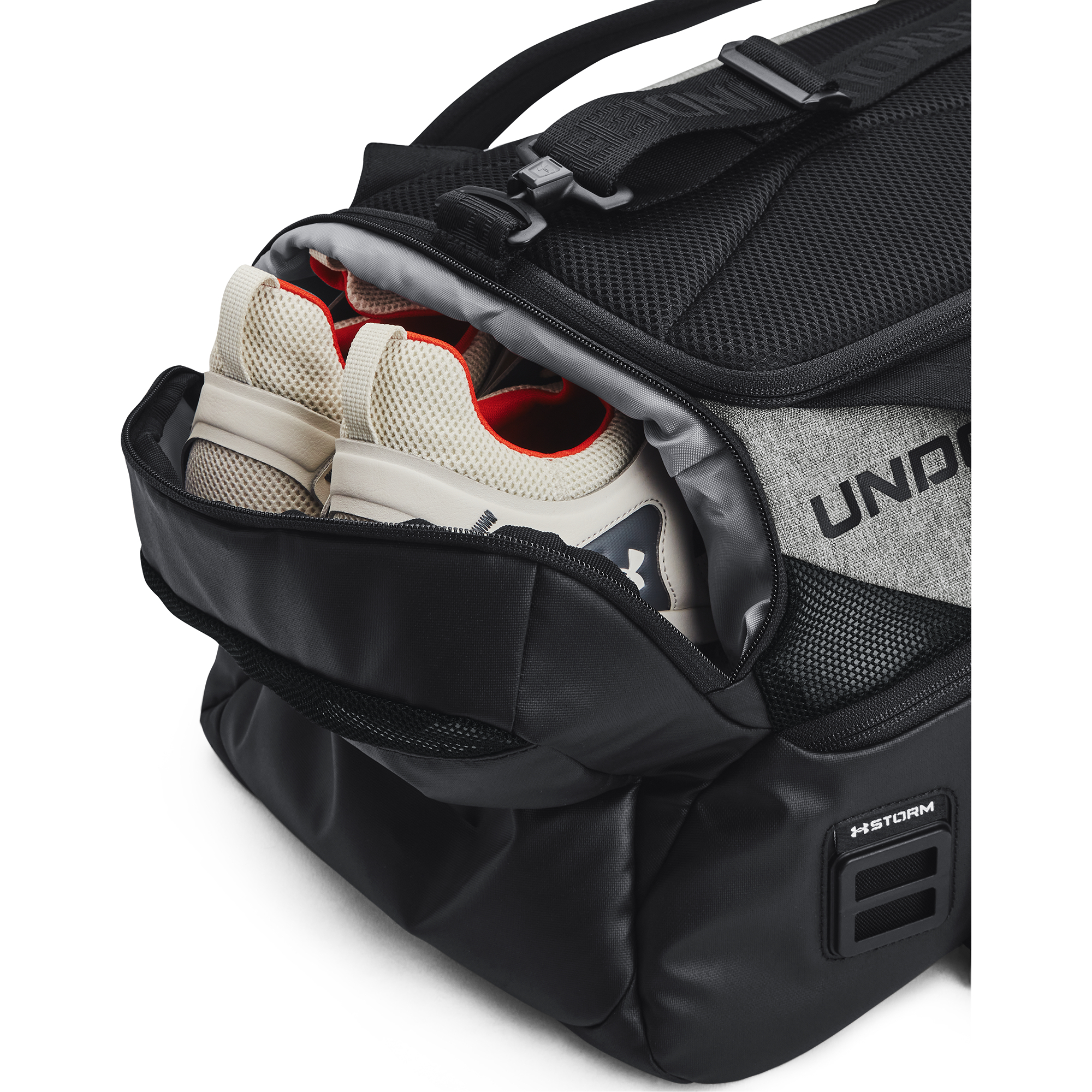 Torby przez ramię Under Armour Contain Duo SM Duffle Gray/ Black