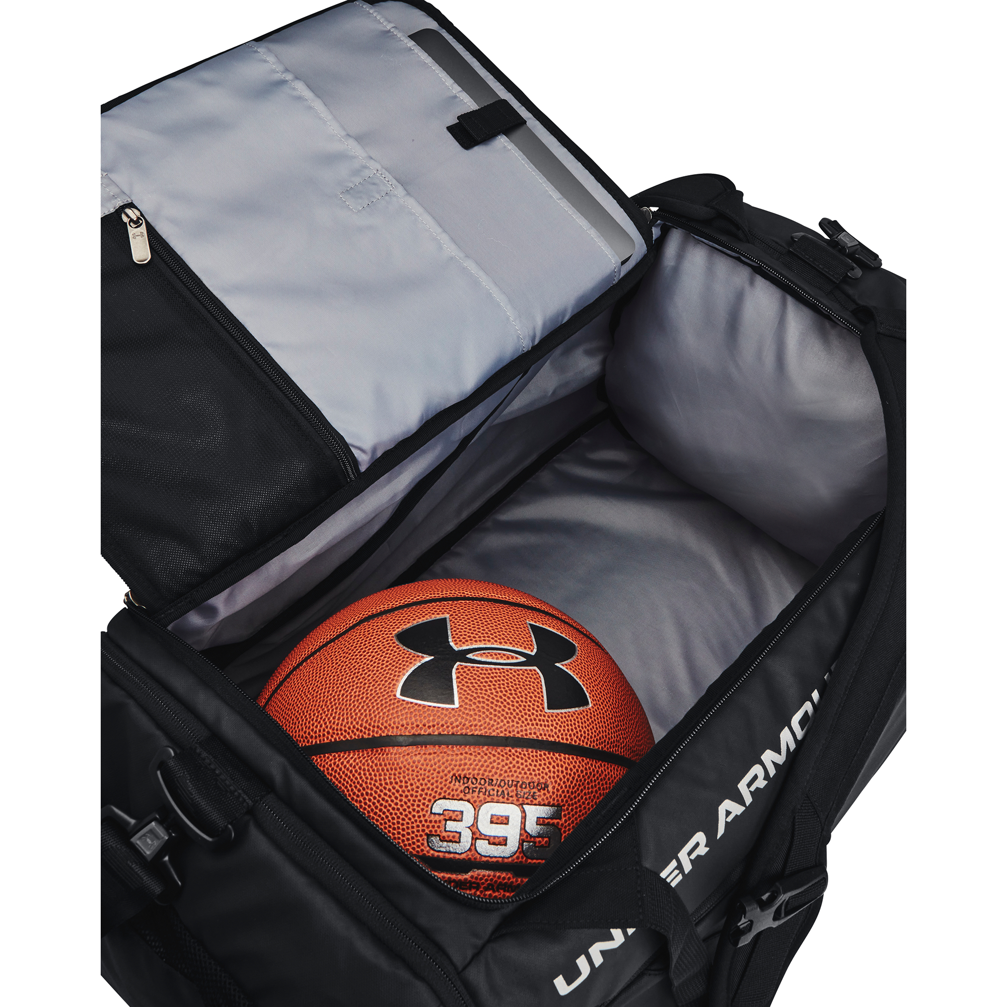 Kuprinės Under Armour Contain Duo MD Duffle Black/ Metallic Silver