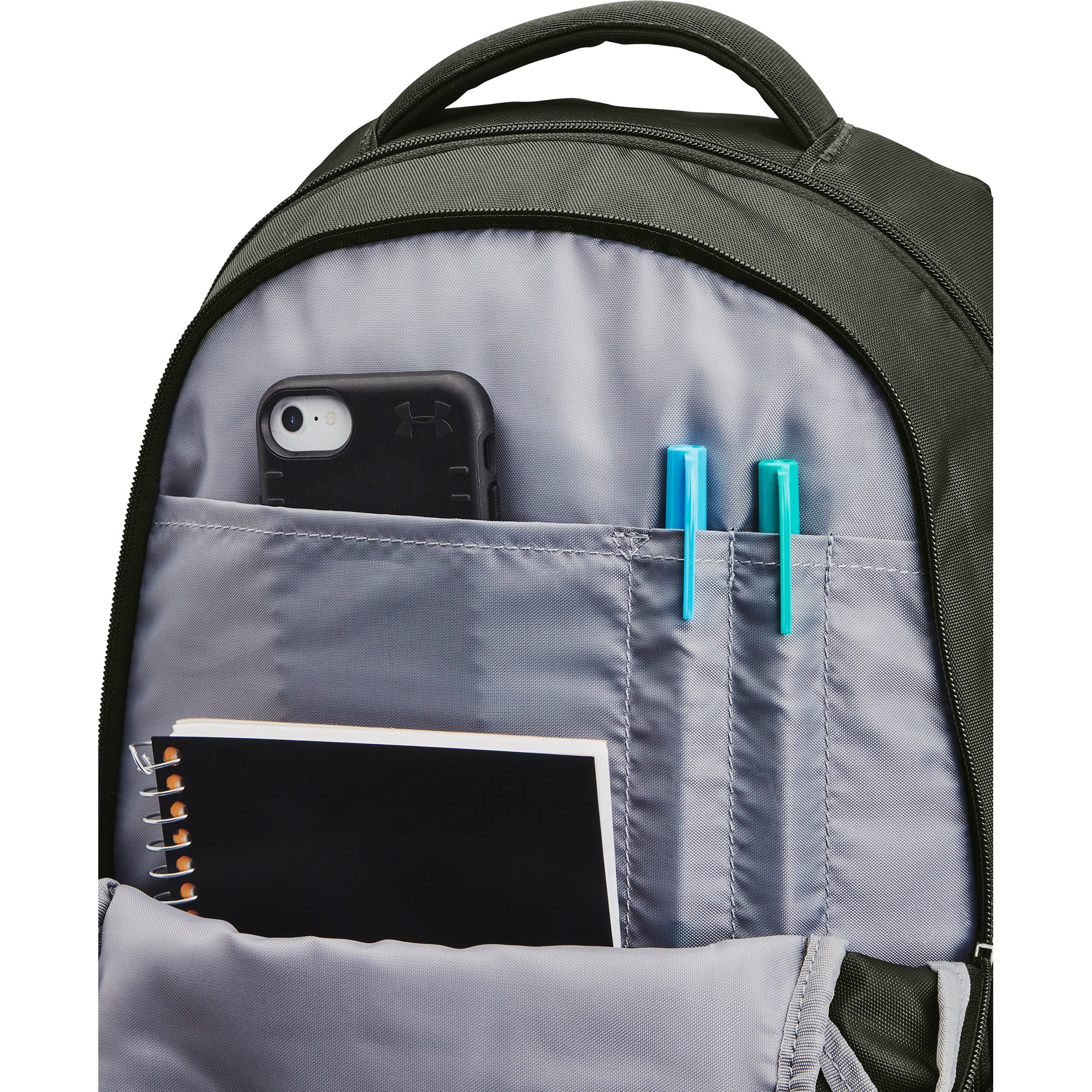 Nahrbtniki  Under Armour Hustle 5.0 Backpack Green/ Baroque Green/ Black