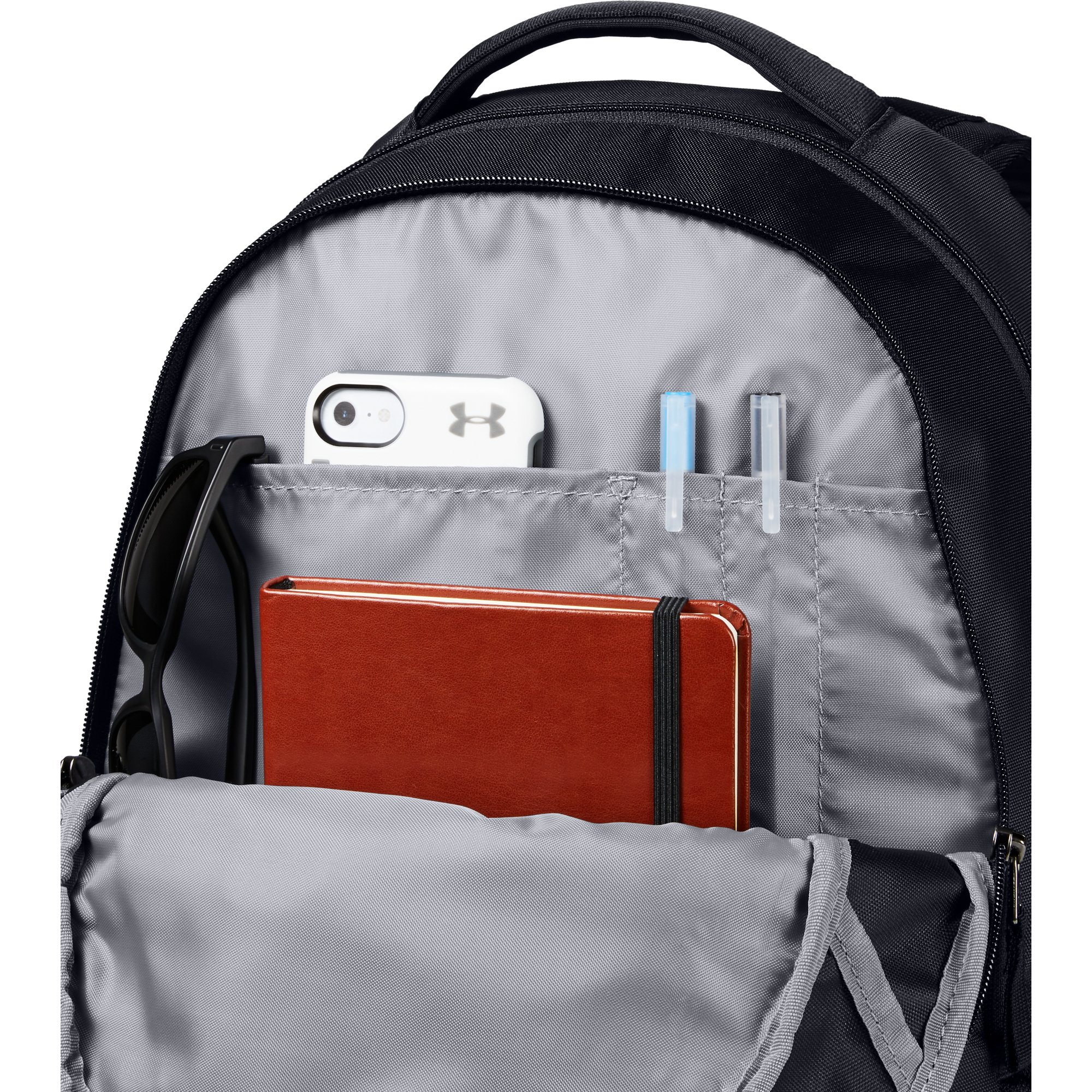 Batohy Under Armour Hustle 5.0 Backpack Black/ Silver