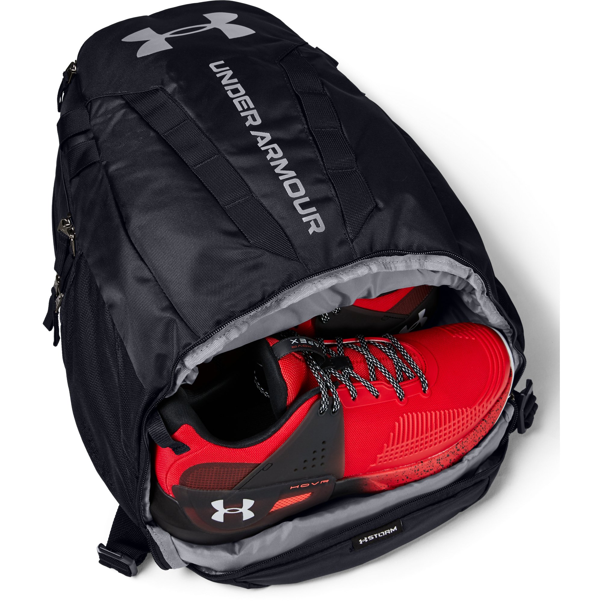 Batohy Under Armour Hustle 5.0 Backpack Black/ Silver