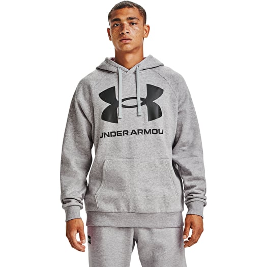 Dukserice Under Armour Rival Fleece Big Logo Hoodie Gray Black
