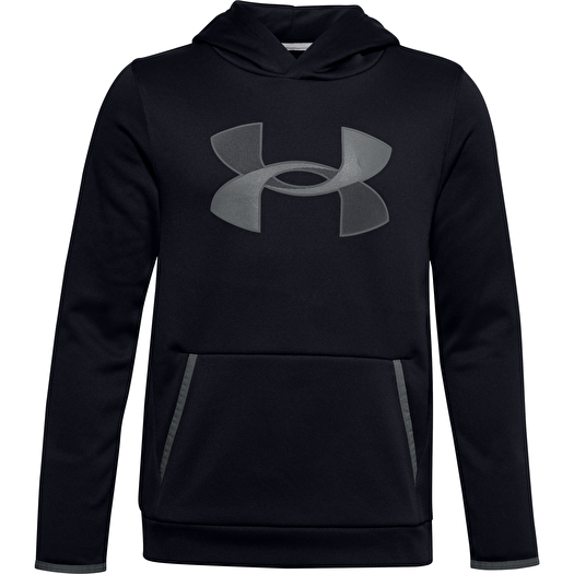 Grey and black under armour hoodie hotsell