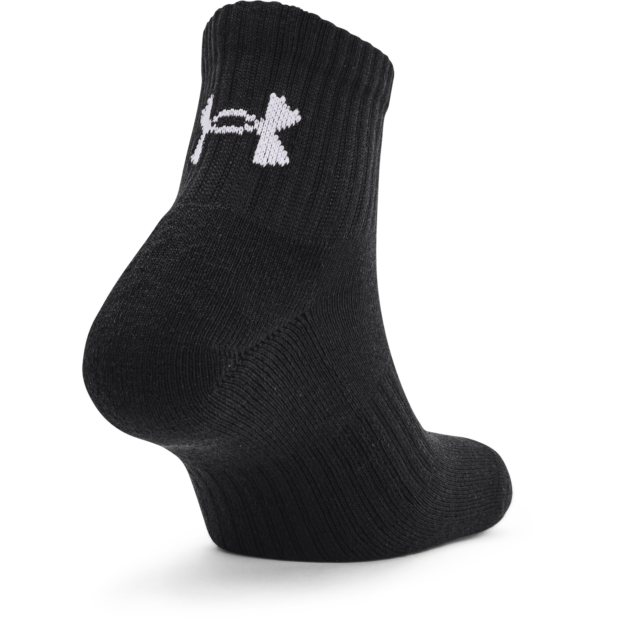 Čarape Under Armour Core QTR 3-Pack Black/ White