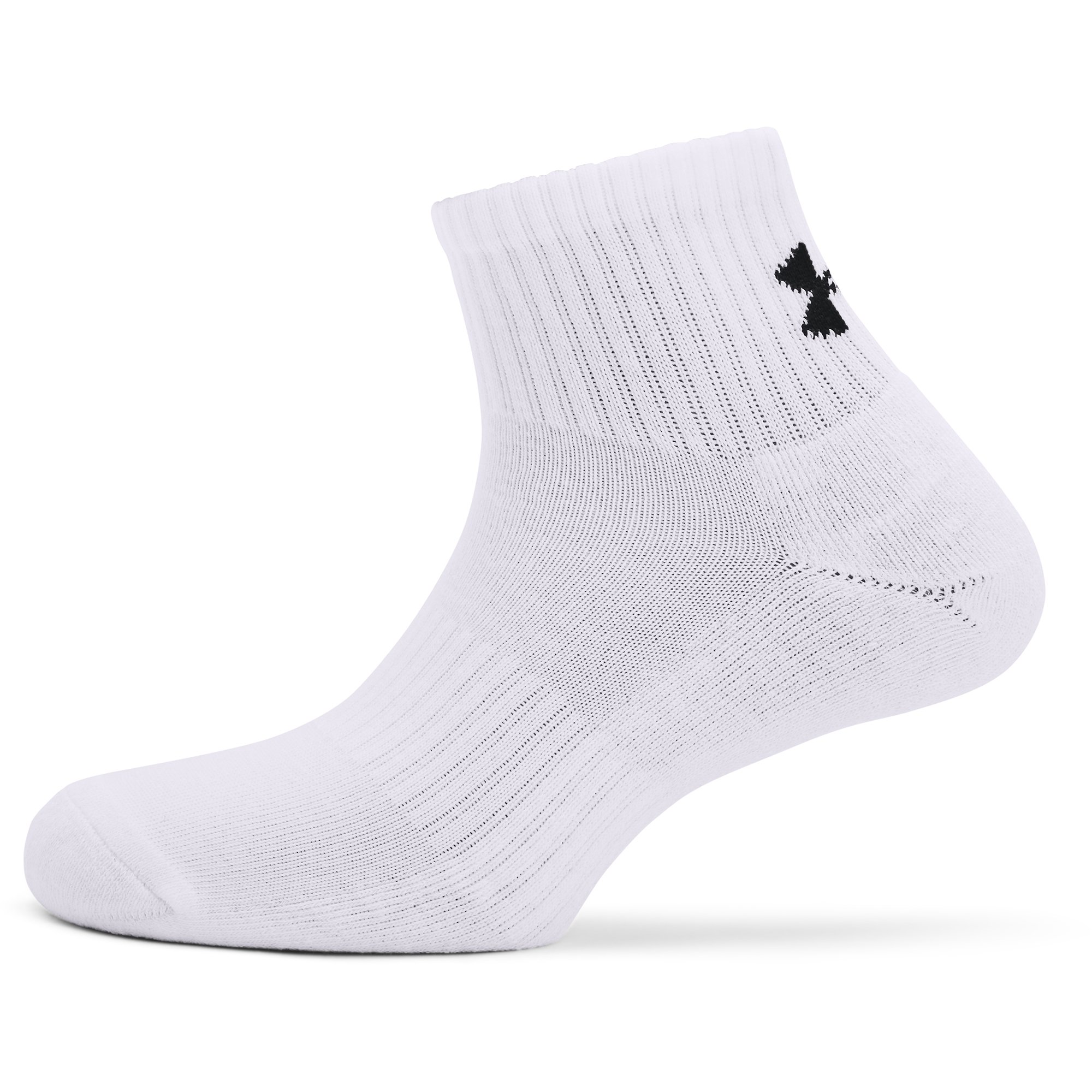 Ponožky Under Armour Core QTR 3-Pack White/ Black