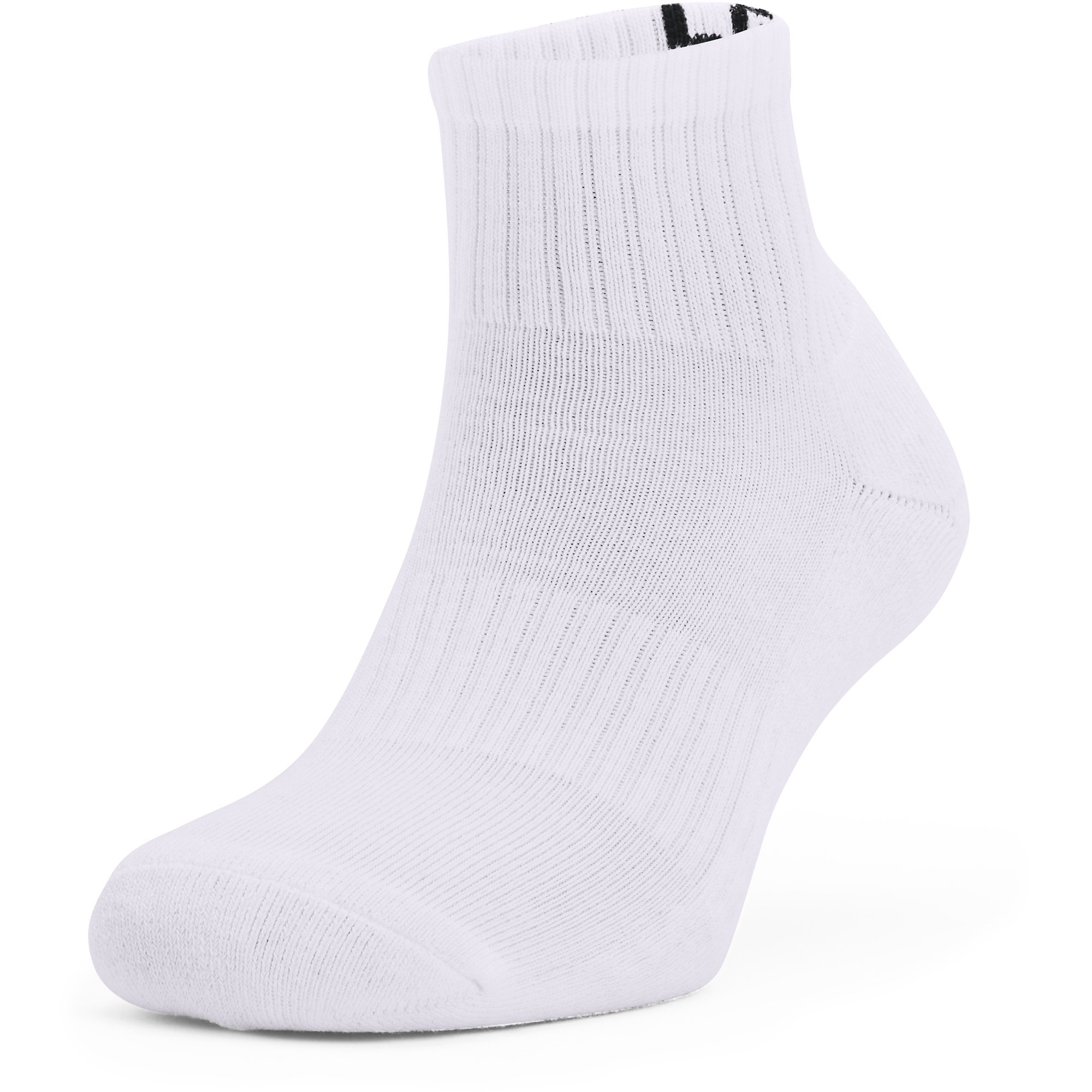 Ponožky Under Armour Core QTR 3-Pack White/ Black
