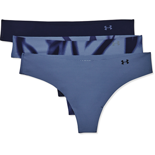 Panties Under Armour W Ps Thong 3 Pack Print Blue/ Mineral Blue/ Midnight  Navy
