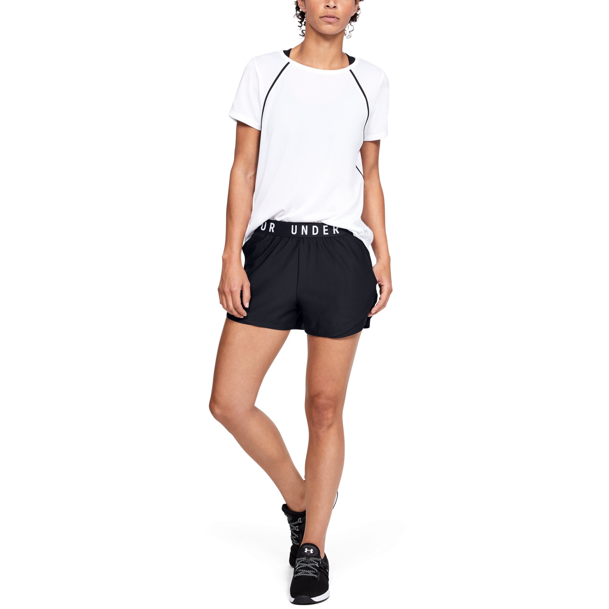 Къси панталони Under Armour W Play Up Shorts 3.0 Black/ White