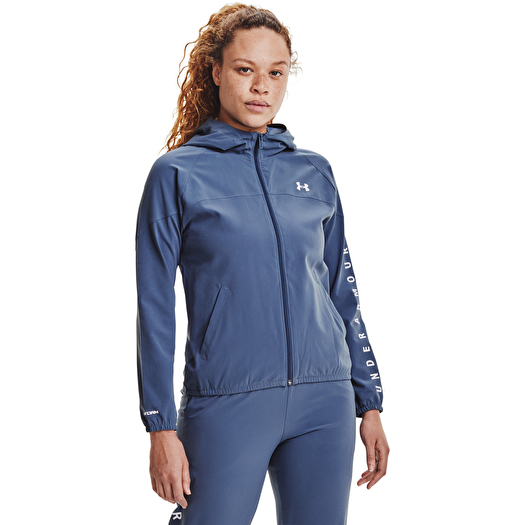 Under armour jackets on sale blue women