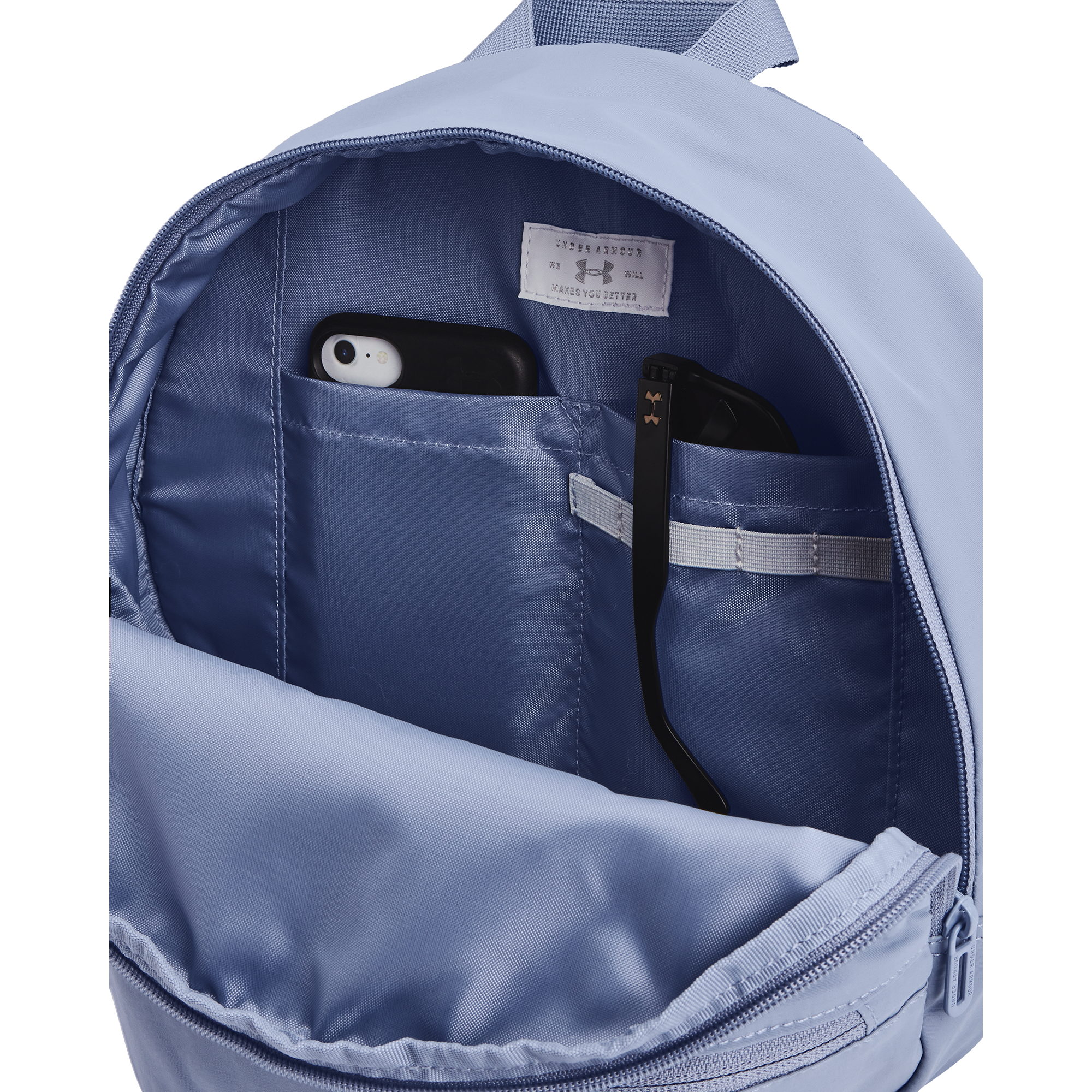 Baby blue under armour backpack deals