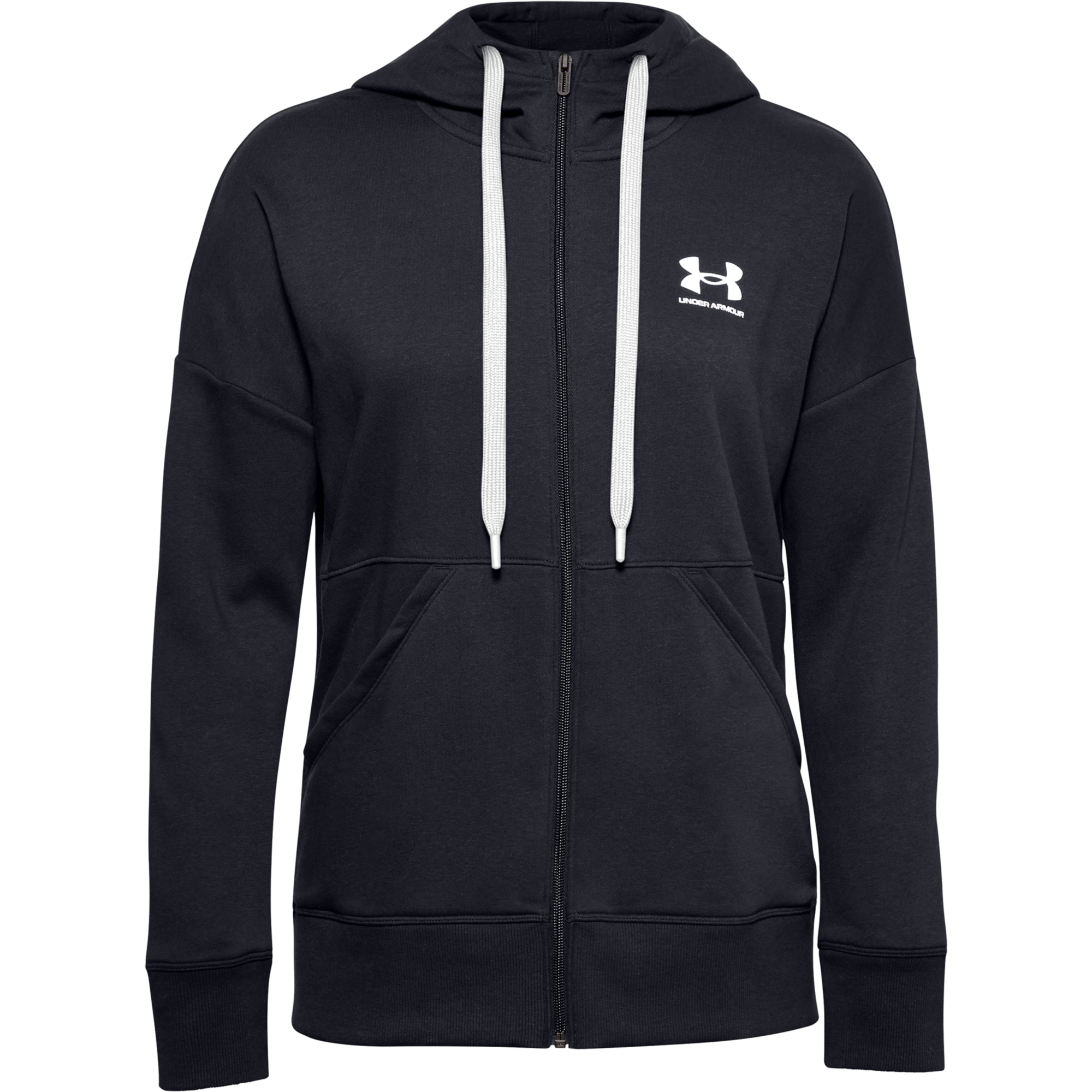 Світшот Under Armour W Rival Fleece Full-Zip Hoodie Black/ White XS