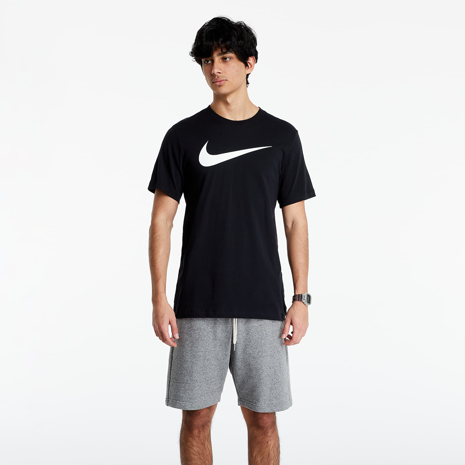 Tričká Nike Sportswear Tee Icon Swoosh Black/ White