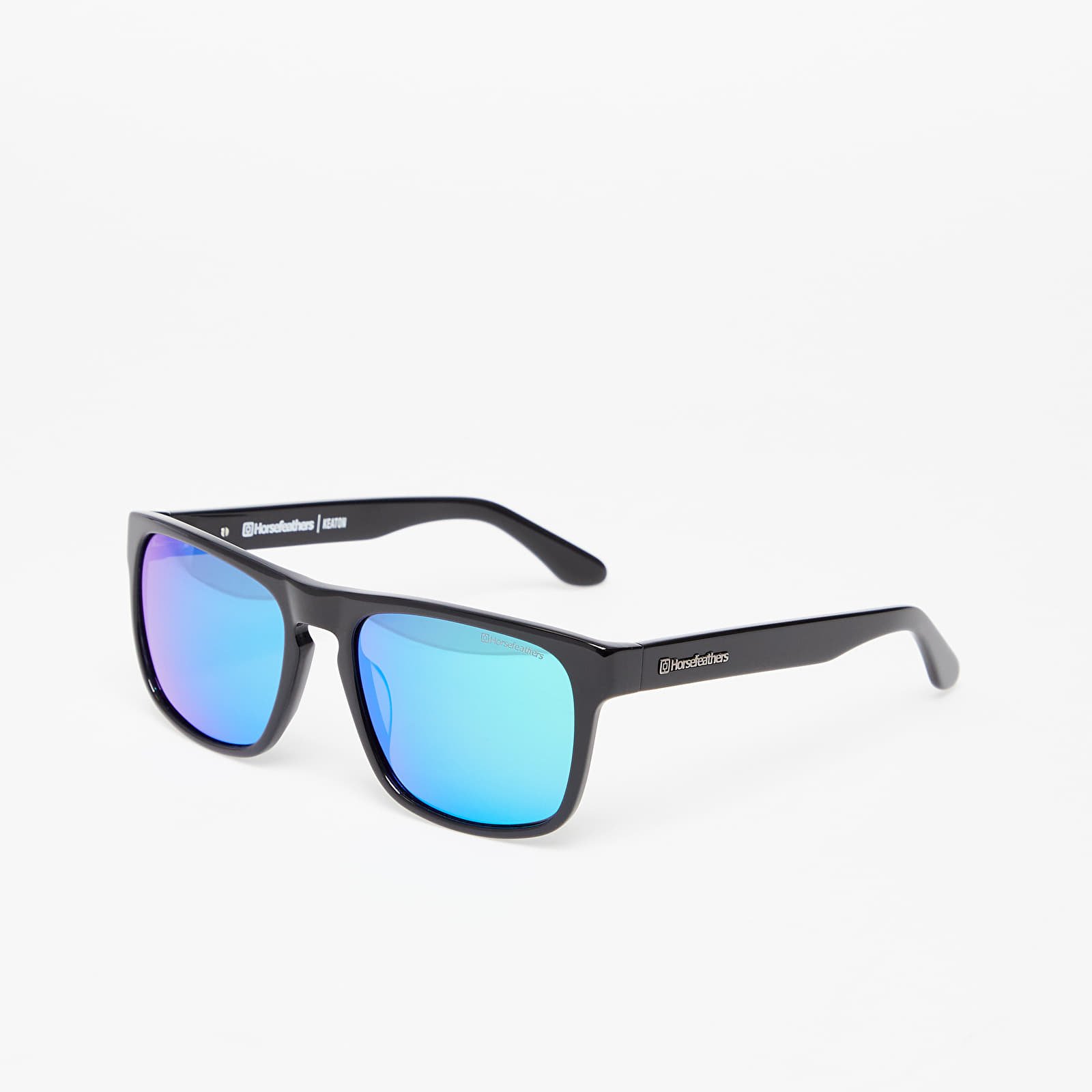 Napszemüvegek Horsefeathers Keaton Sunglasses  Gloss Black/Mirror Green