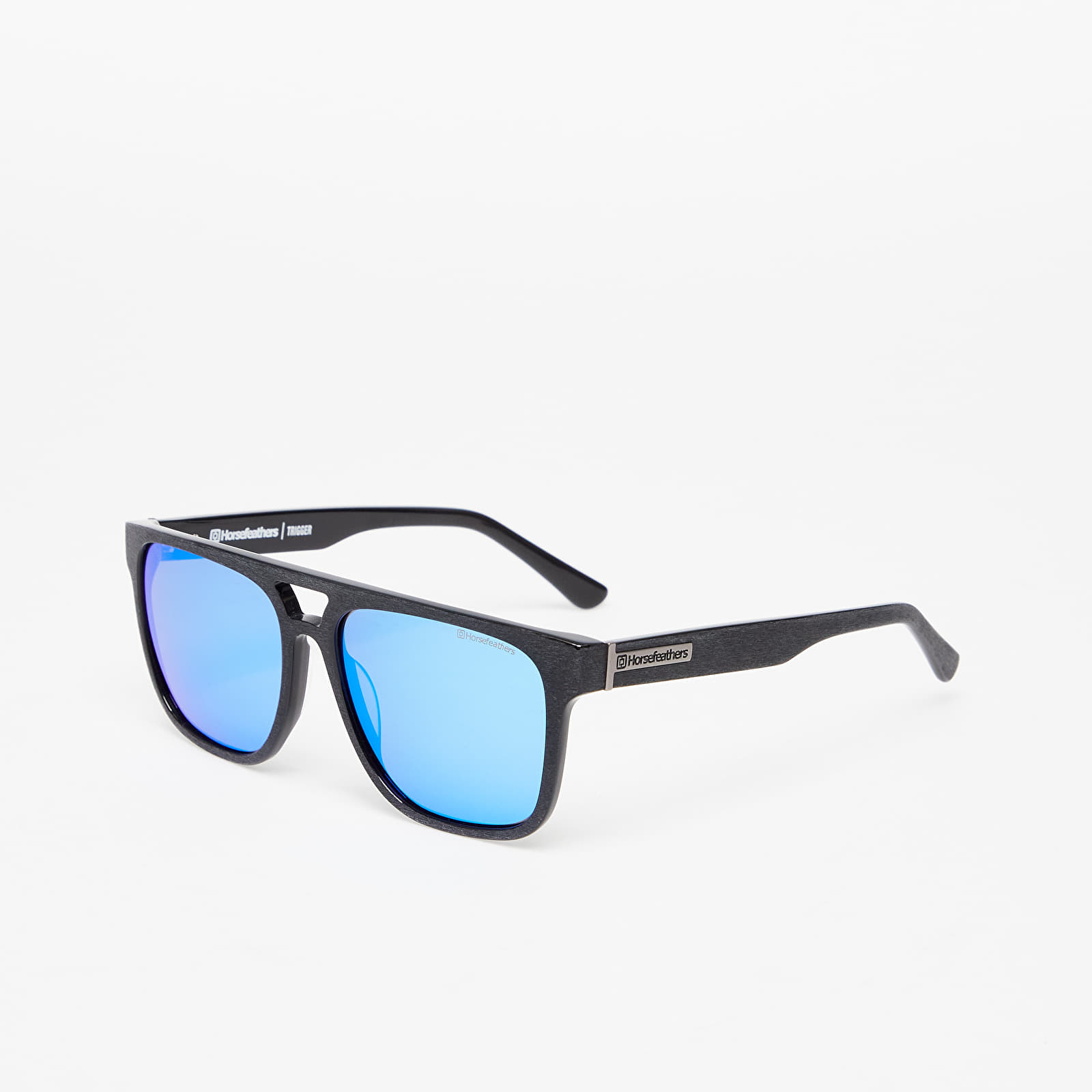 Aurinkolasit Horsefeathers Trigger Sunglasses  Brushed Black/Mirror Blue