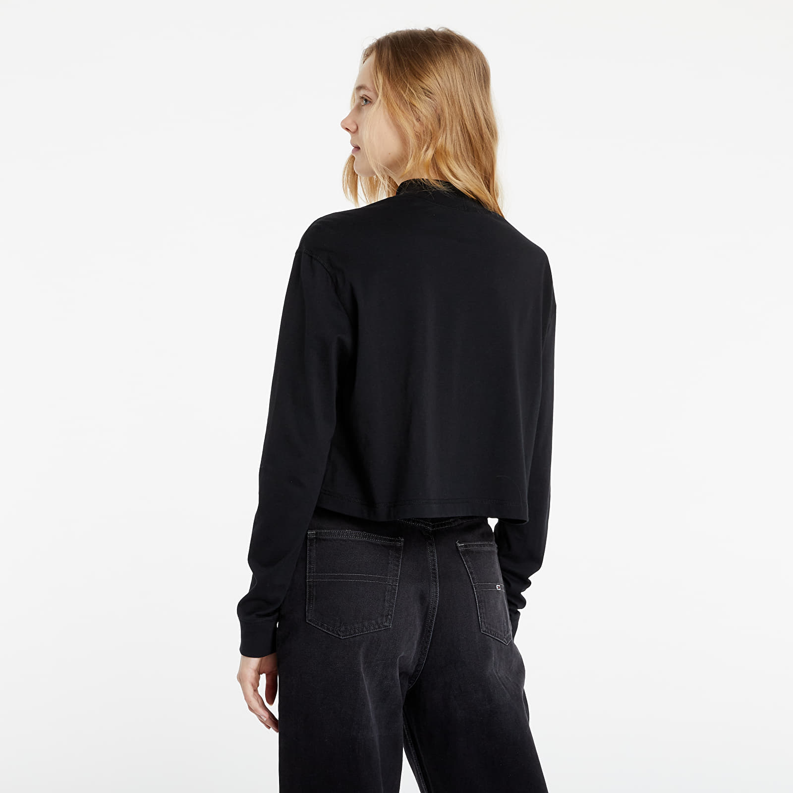 Majice T-shirt Nike Sportswear Tee Longsleeve Mock Love Black