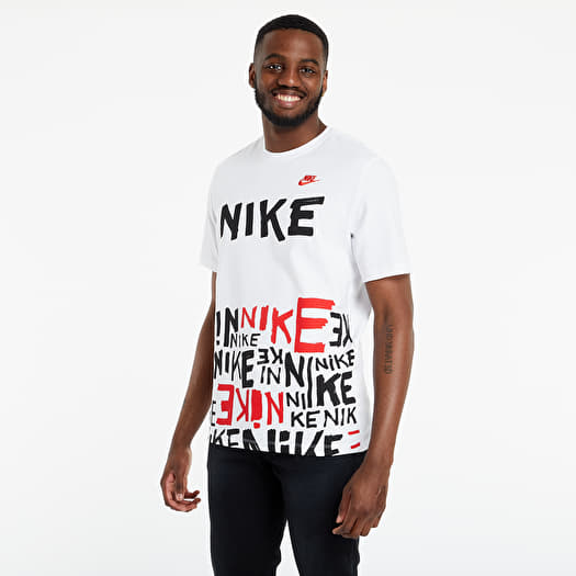 T Shirts Nike Sportswear T Shirt White University Red Footshop