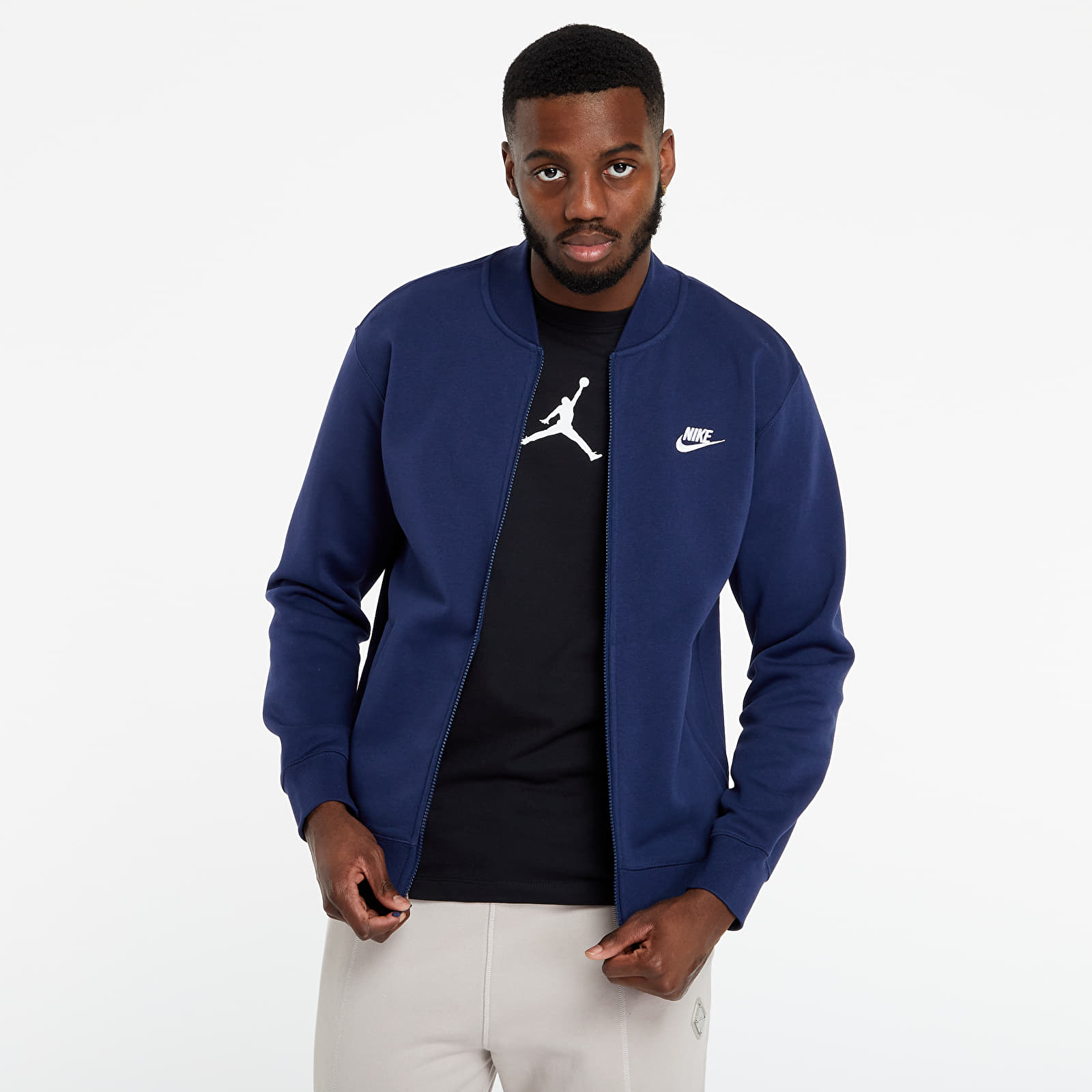 Nike Woven Unlined Bomber Jacket BLACK/WHITE - Vêtements Blousons Homme  61,59 €