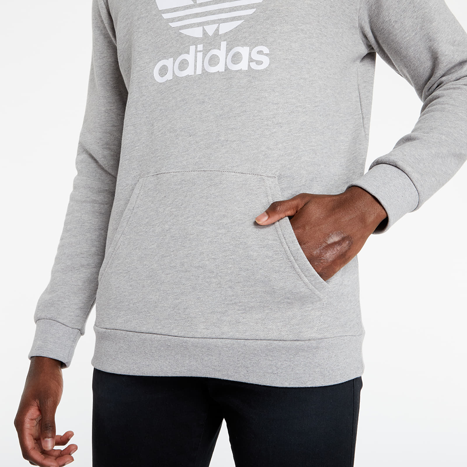 Hanorace adidas Trefoil Hoodie Medium Grey Heather