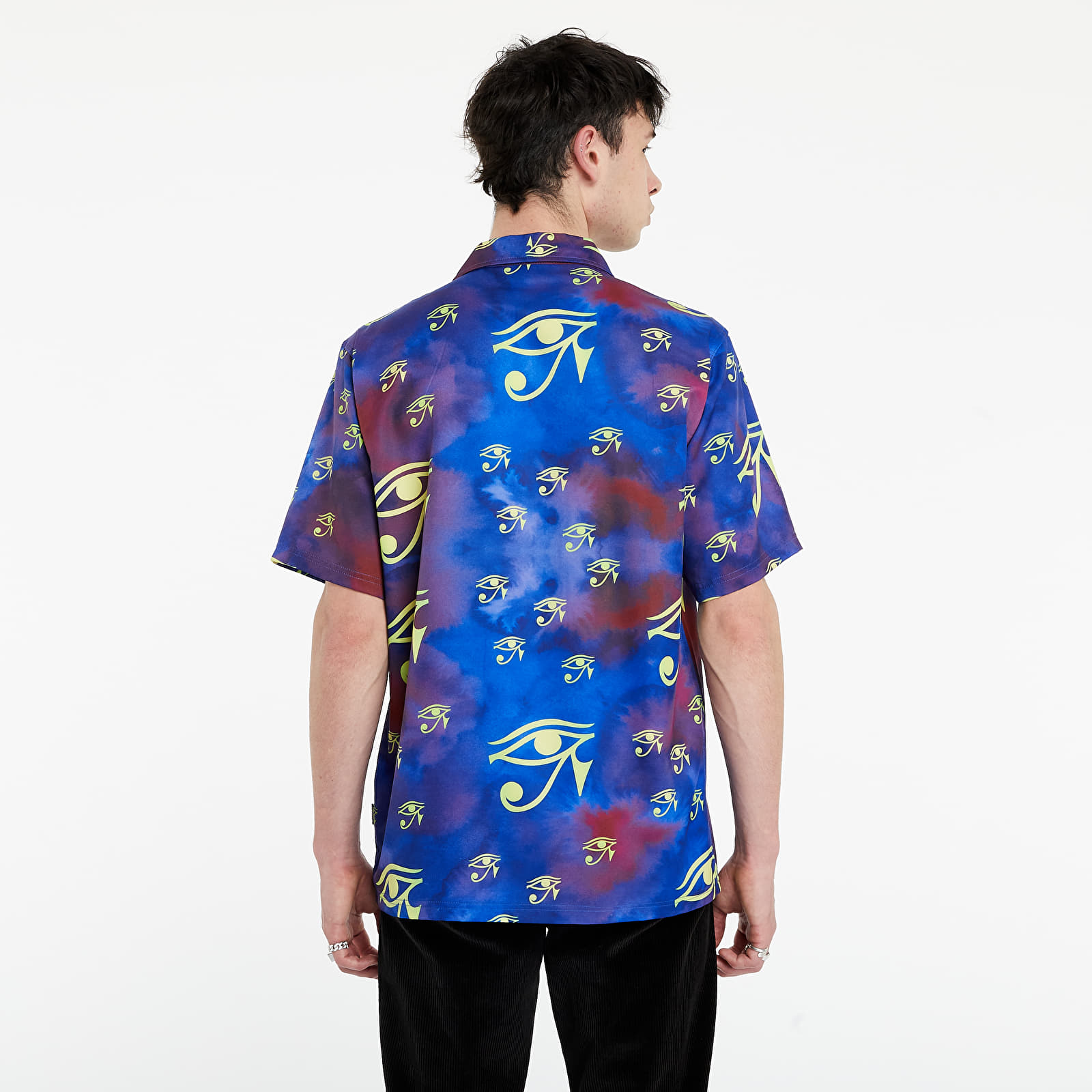 Shirts PLEASURES Brendan Rayon Short Sleeve Button Down Shirt Purple