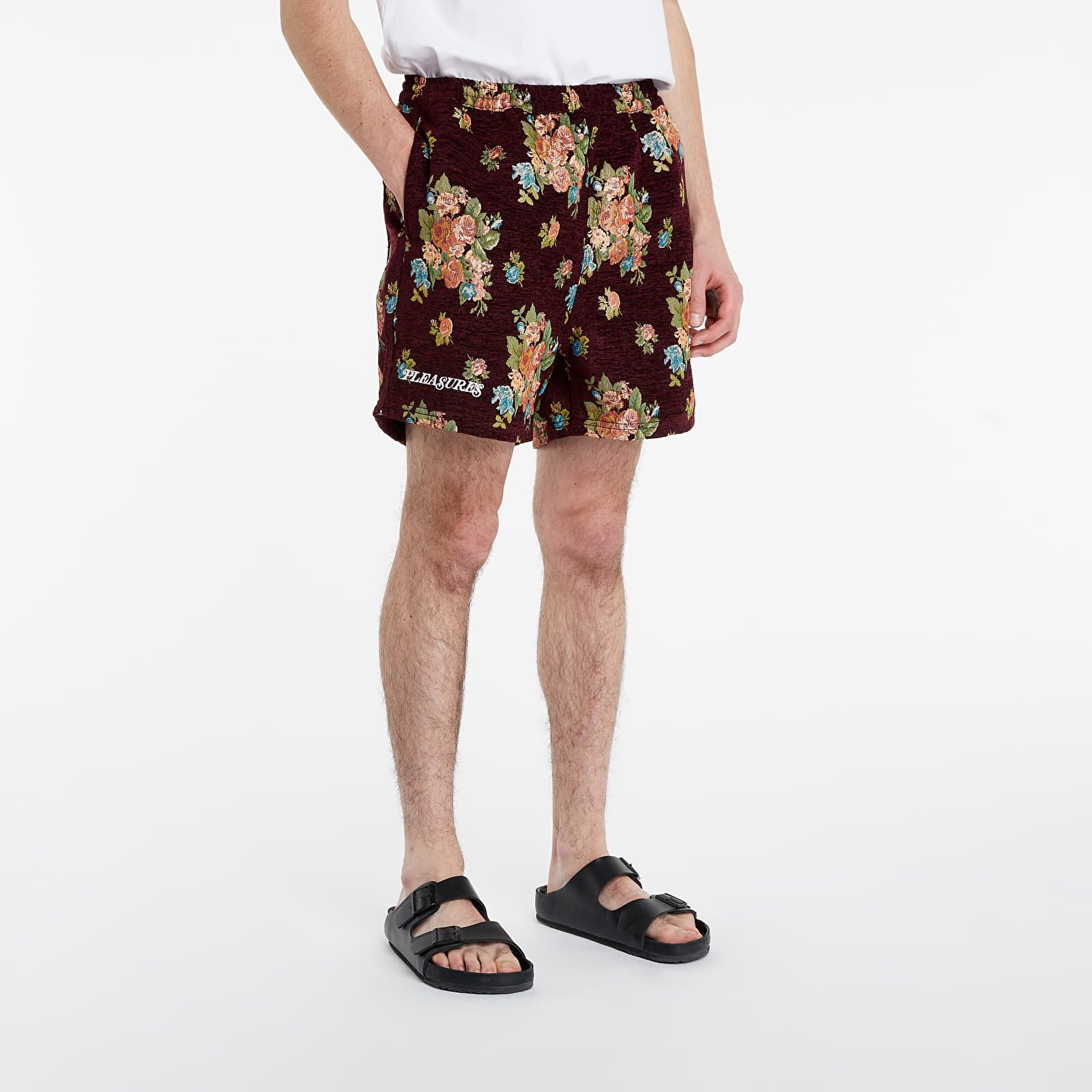Rövidnadrágok PLEASURES Dejavu Floral Shorts Maroon