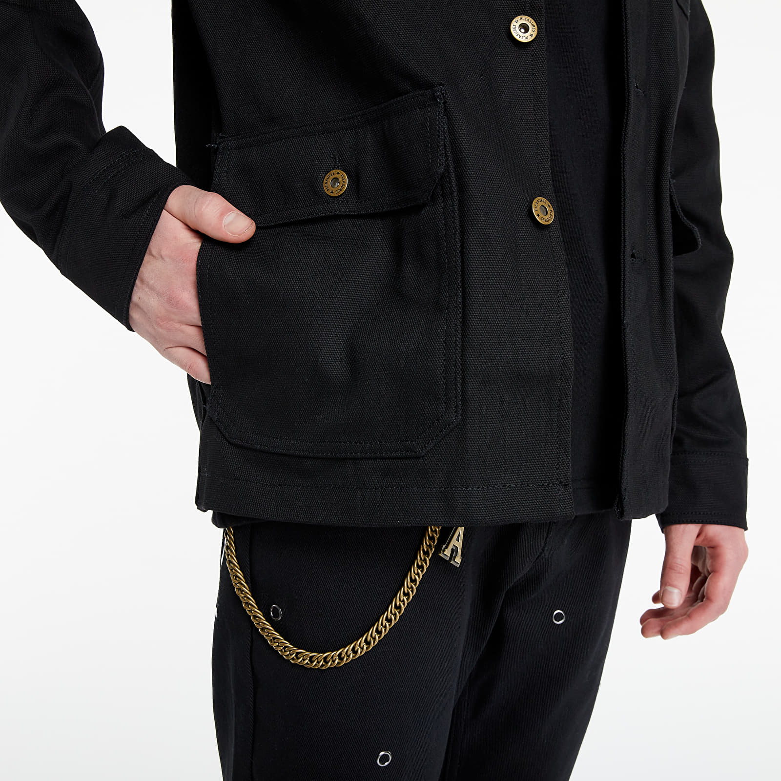 Jackets PLEASURES Spike Chore Jacket Black | Footshop