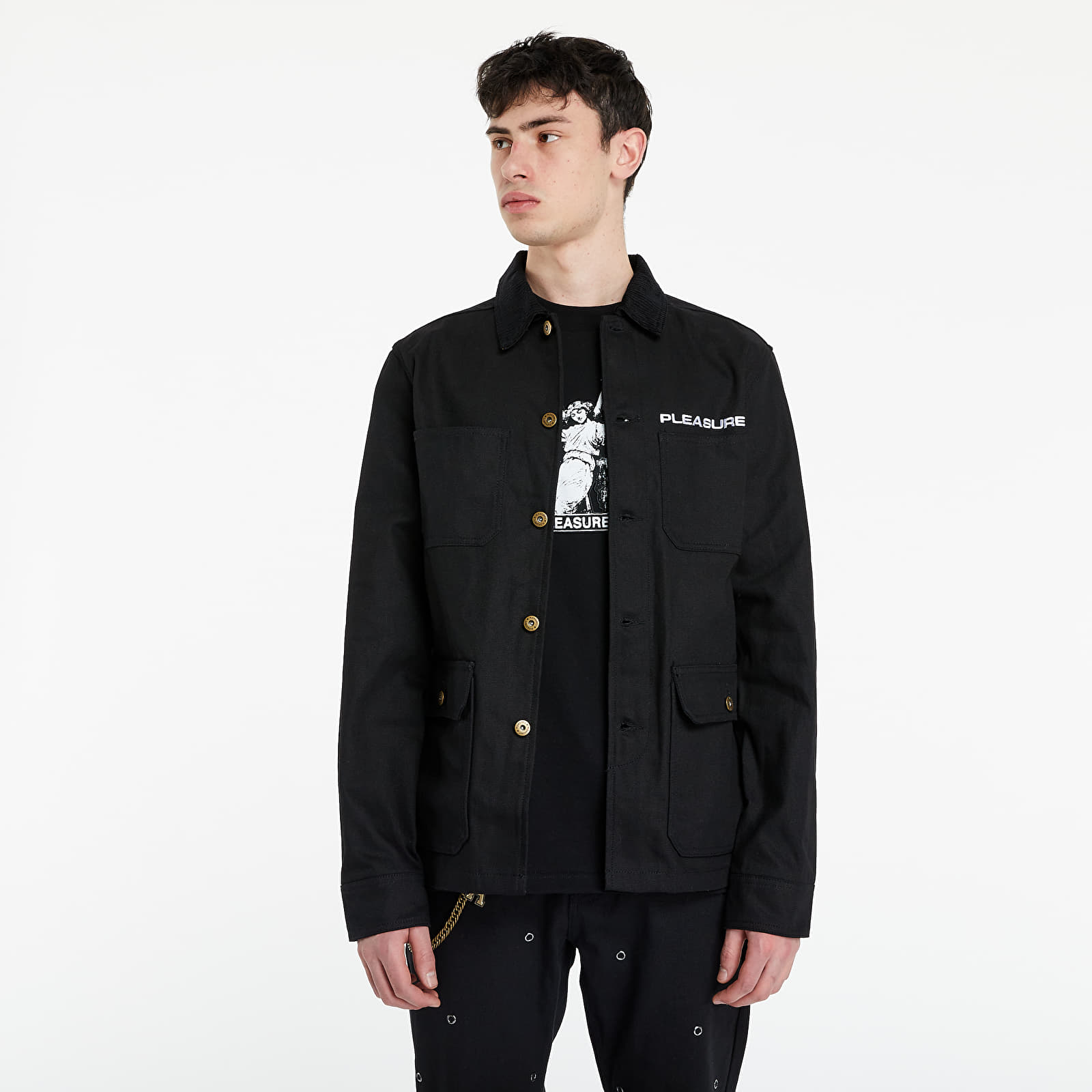 Pleasures Spike Chore Shirt Jacket | Black | FARFETCH