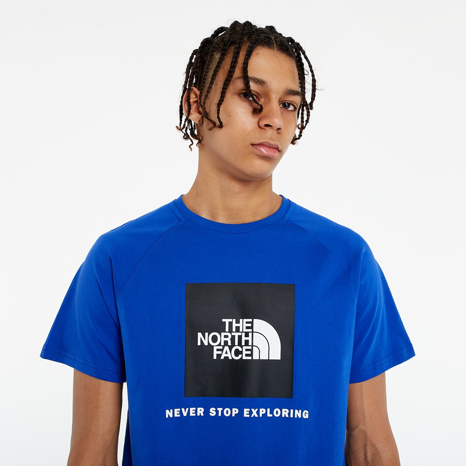 T-Shirts The North Face Short Sleeve Rag Red Box Tee Blue
