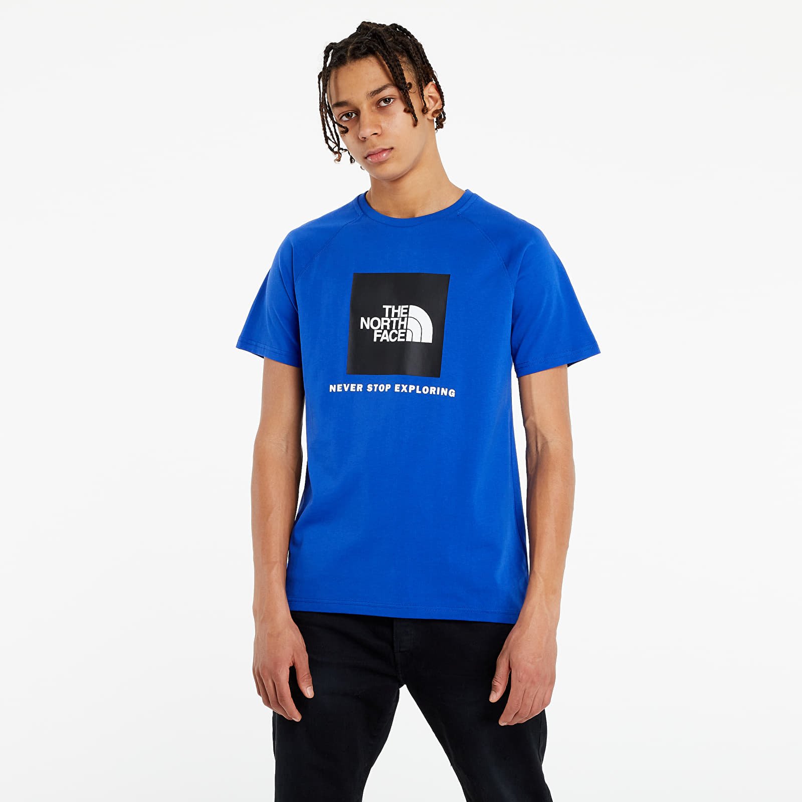 T-Shirts The North Face Short Sleeve Rag Red Box Tee Blue