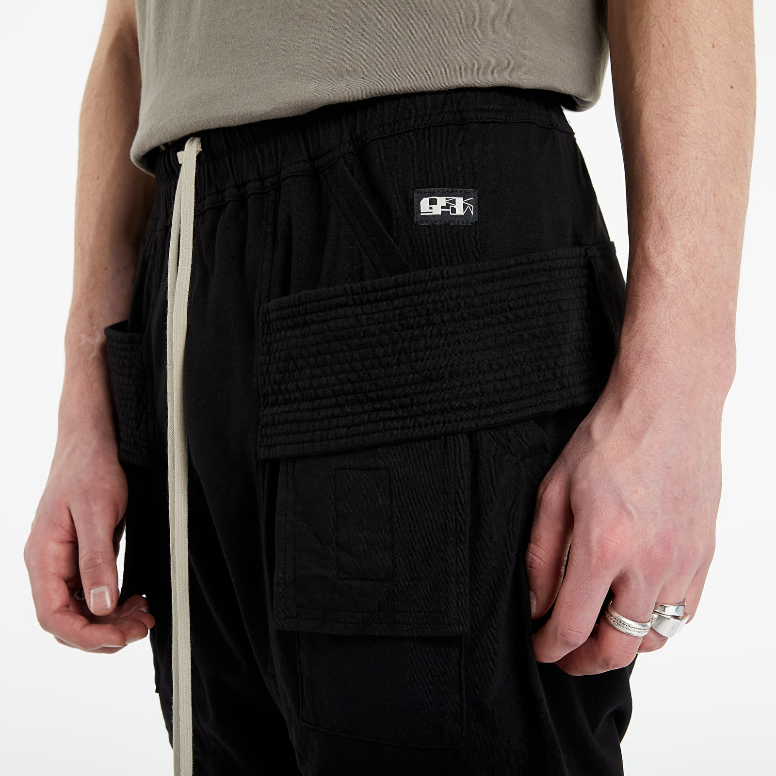 Pants and jeans Rick Owens DRKSHDW Creatch Cargo Drawstring Black