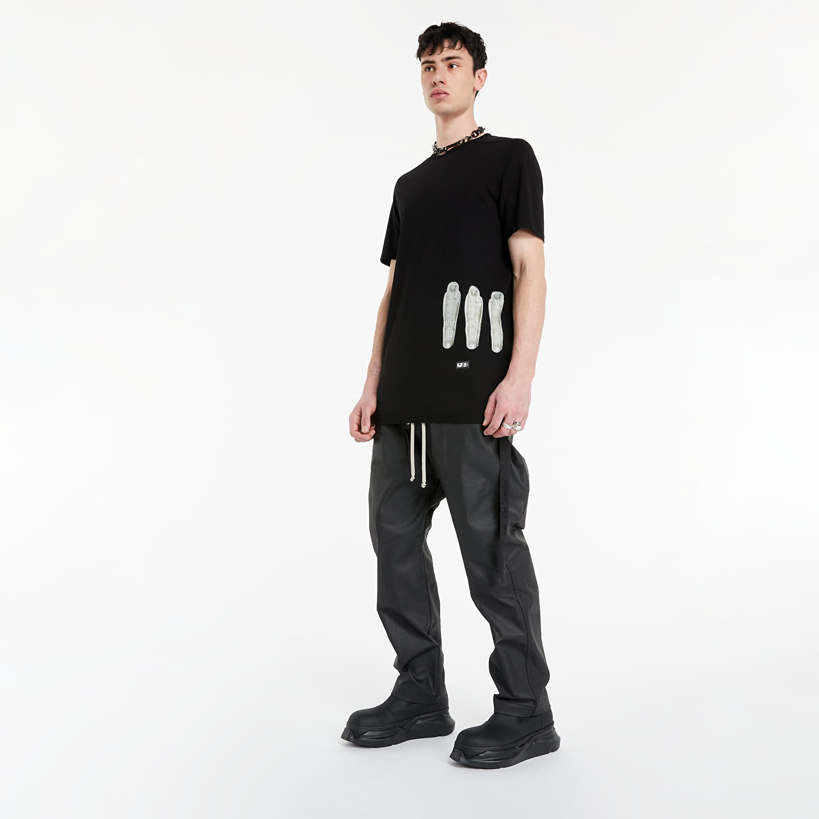 Тениски Rick Owens Level Tee Black/ Pearl
