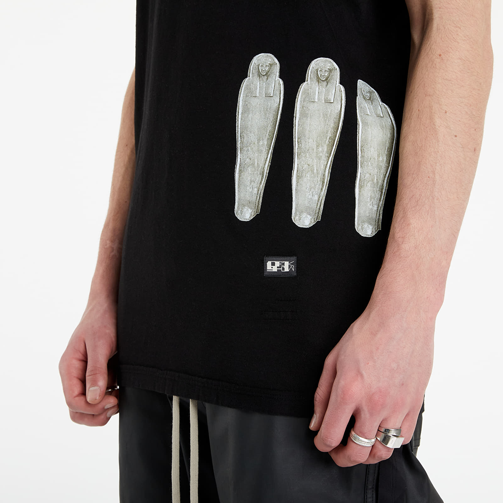 Тениски Rick Owens Level Tee Black/ Pearl