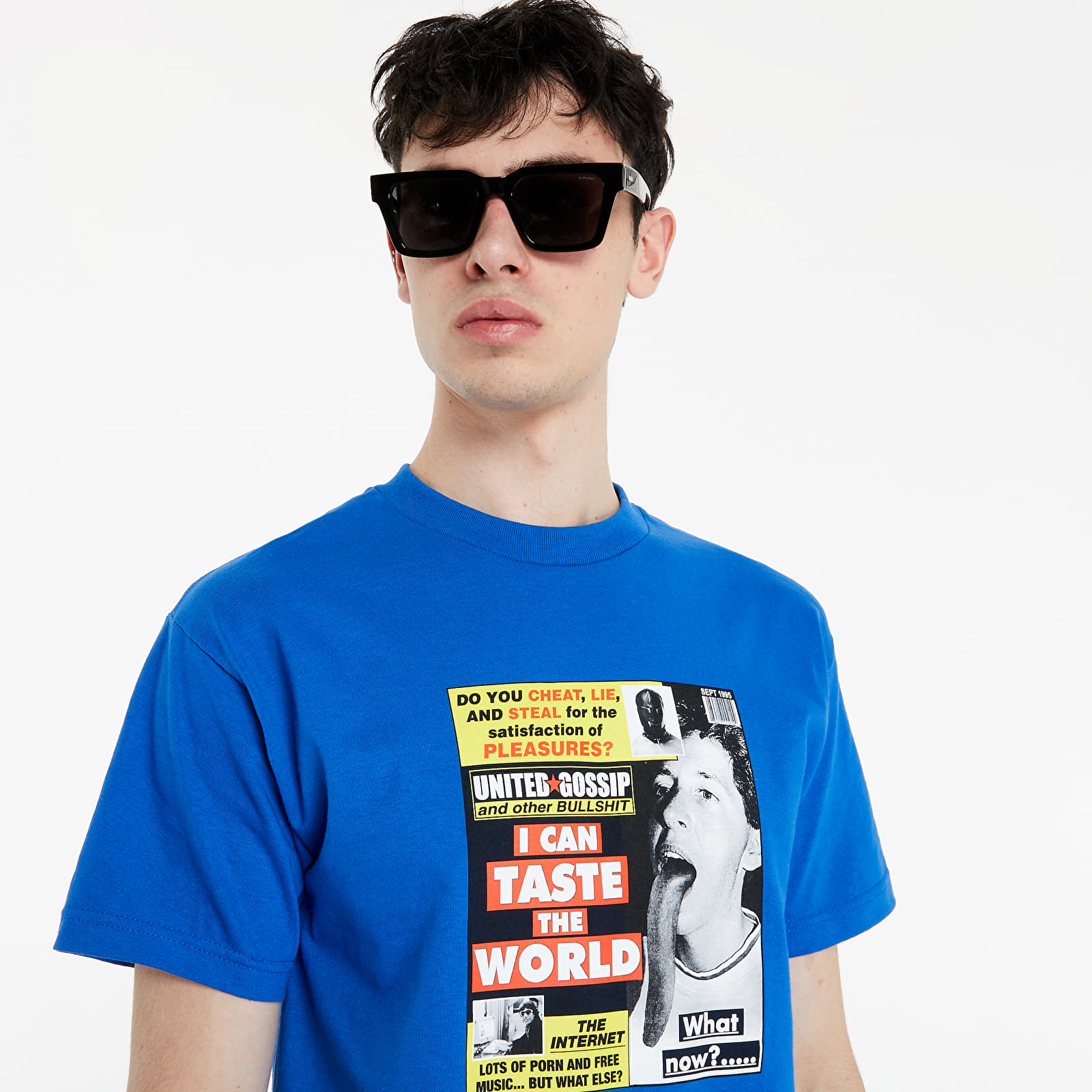 T-shirts PLEASURES Gossip Tee Royal Blue